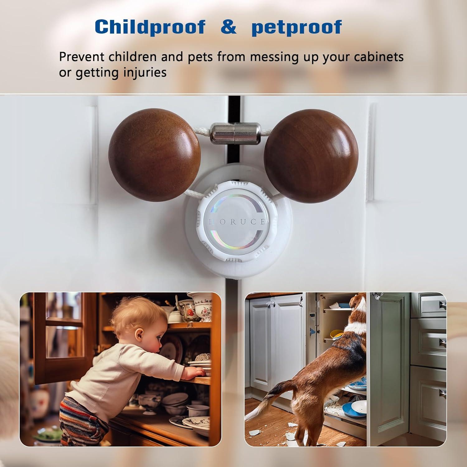 5 Cerraduras de Seguridad para Gabinetes HORUCE Blancas