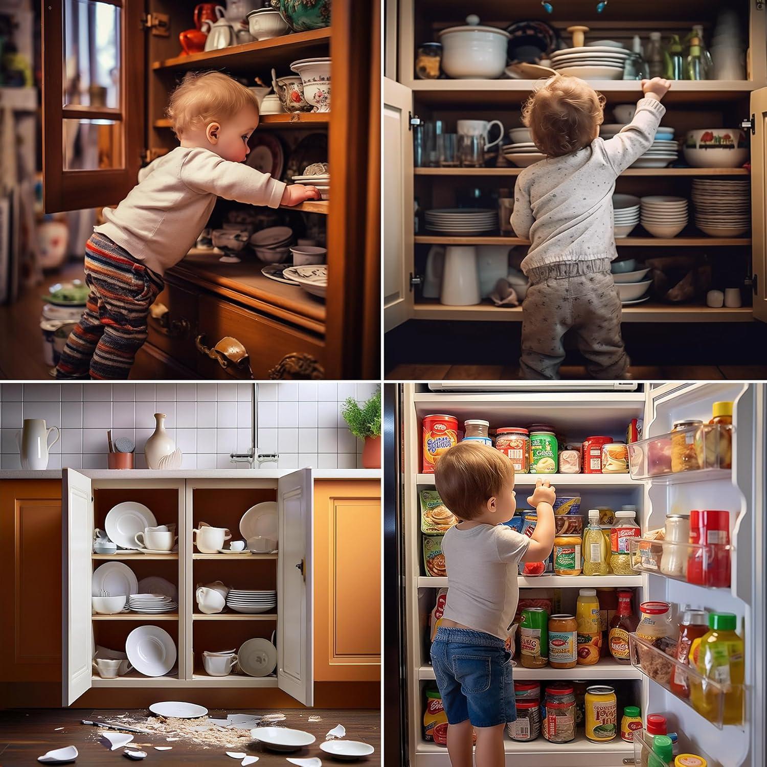 5 Cerraduras de Seguridad para Gabinetes HORUCE Blancas