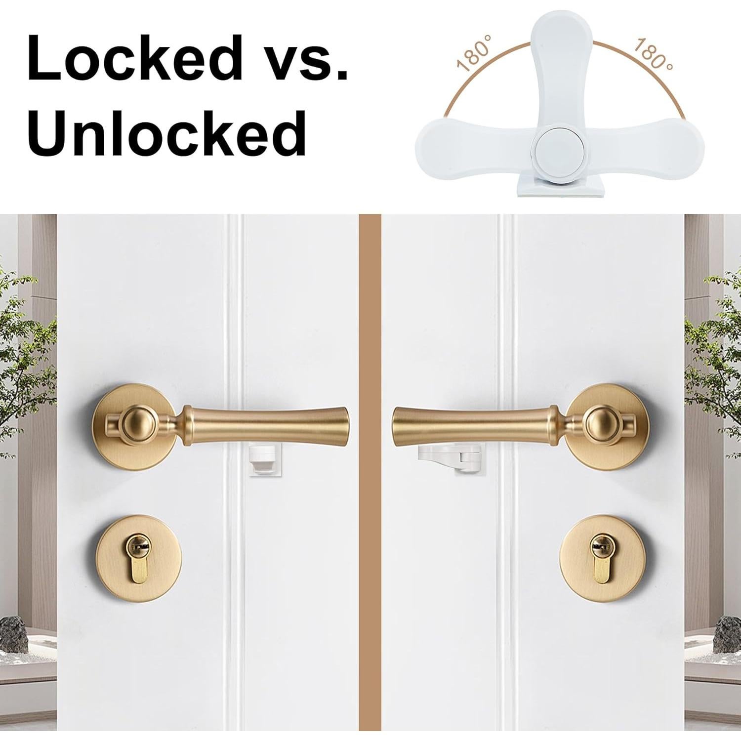 Cerraduras de Manija de Puerta a Prueba de Niños Lufengxin - Paquete de 6