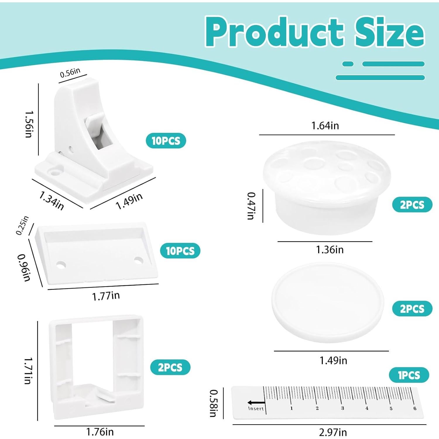 Cerraduras Magnéticas Axfvd para Gabinetes a Prueba de Niños - 10 Unidades