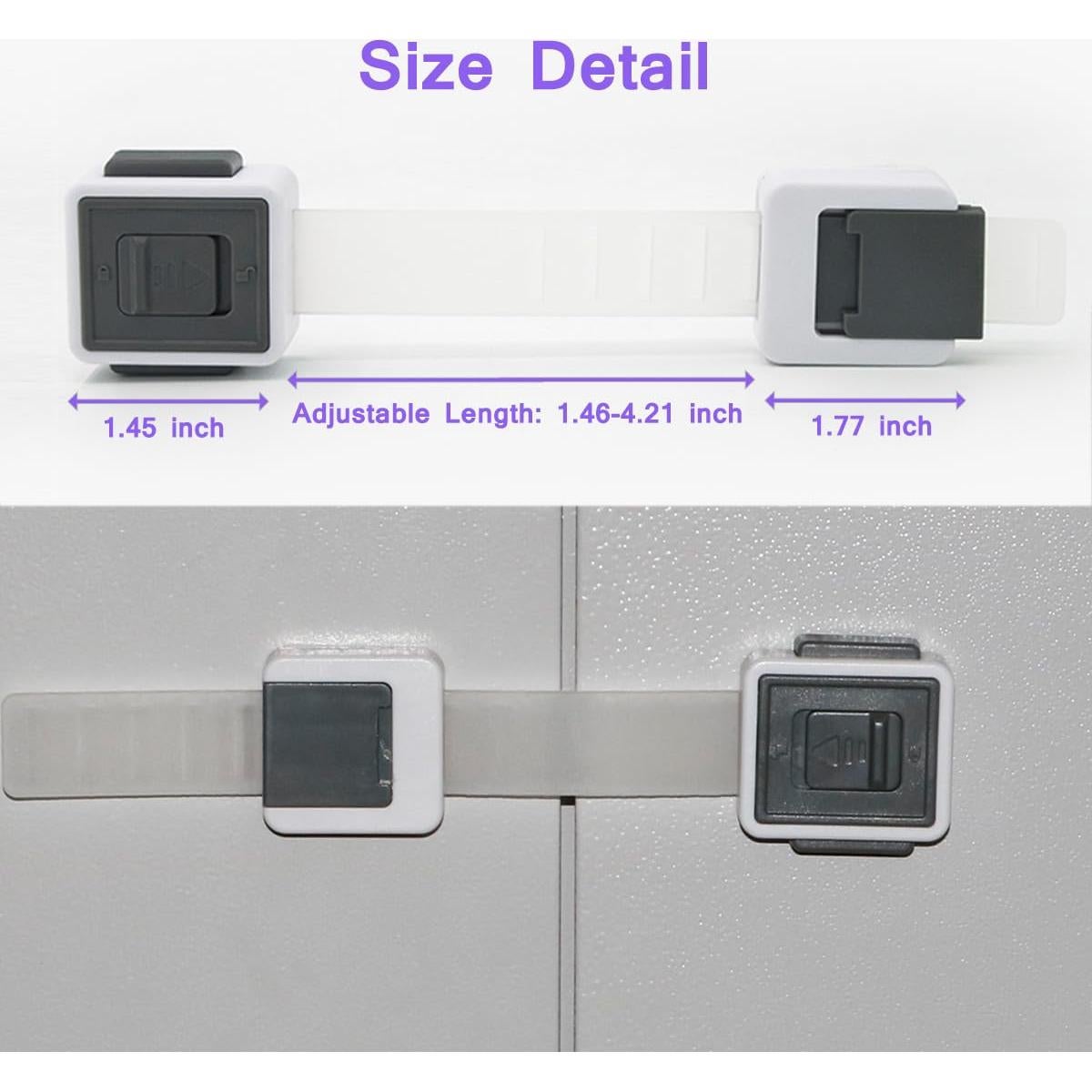 Bloqueos de Gabinete KongNai a Prueba de Niños - Paquete de 4