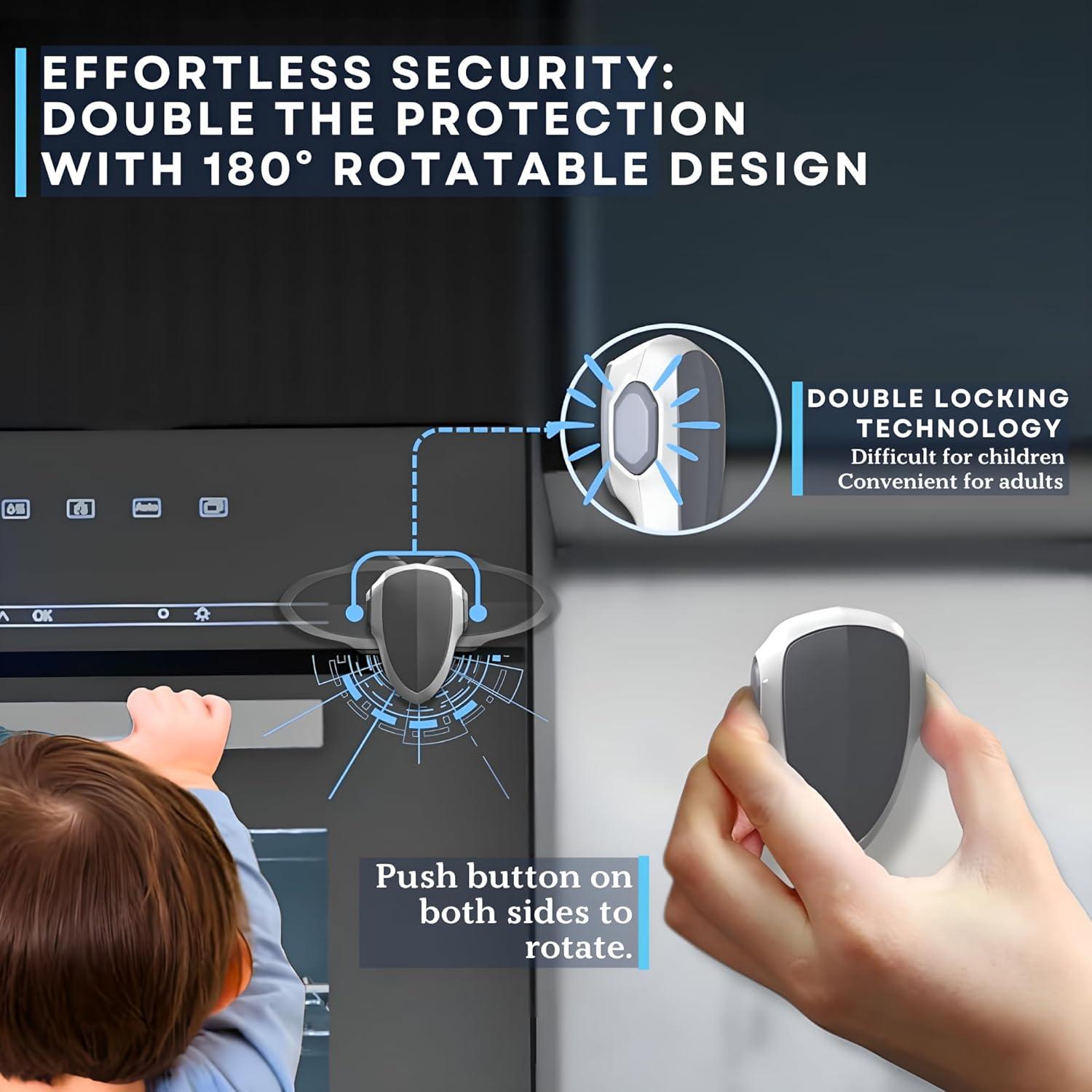 Cerradura de Seguridad para Horno Infantil ABS Blanca