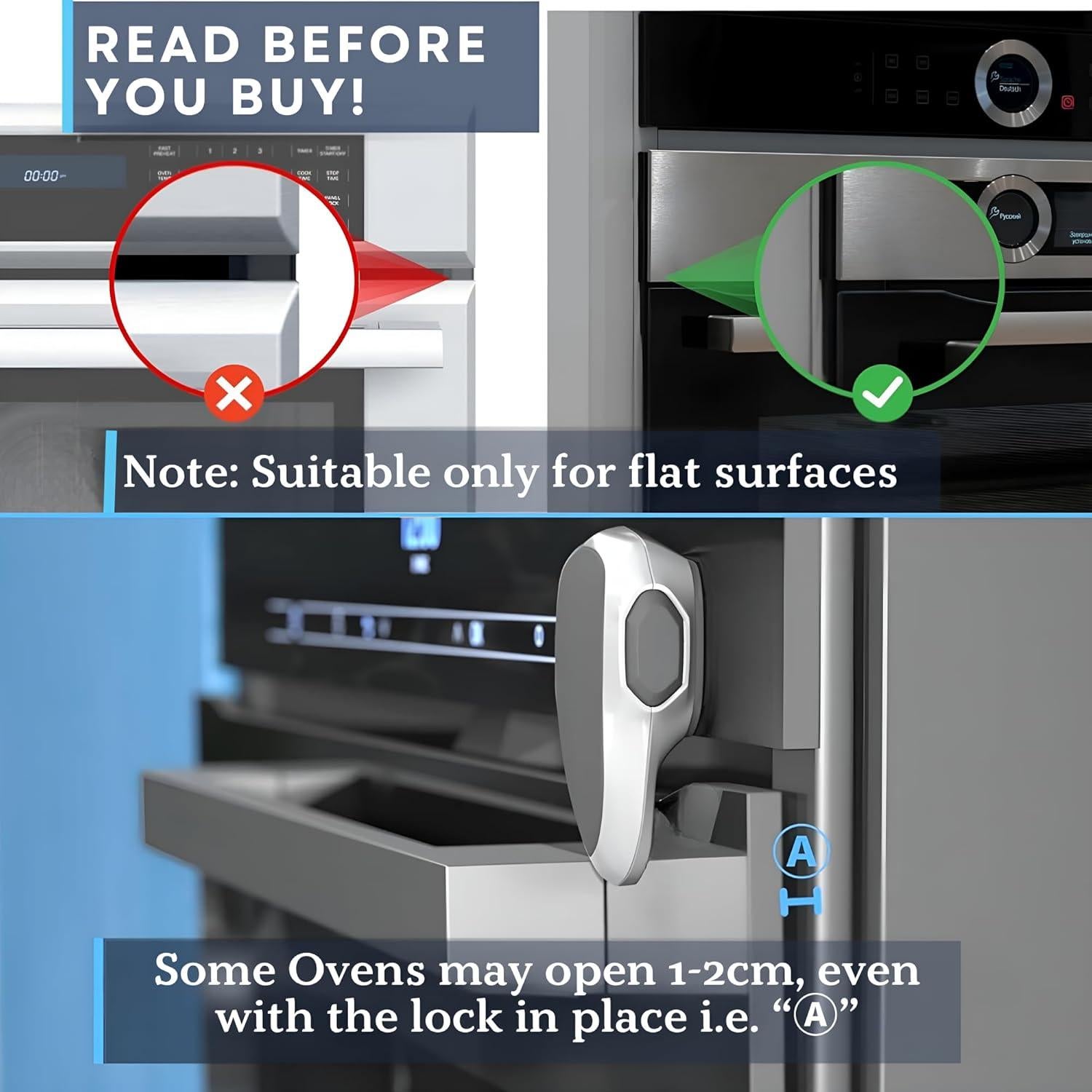 Cerradura de Seguridad para Horno Infantil ABS Blanca