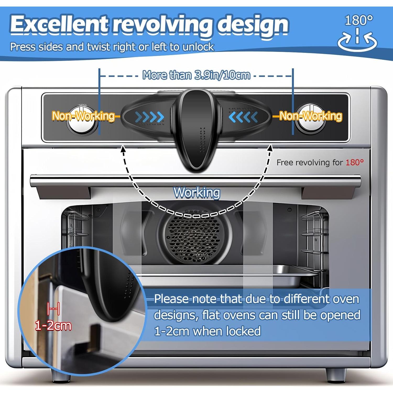 Cierre de Seguridad para Horno MCOTOP - 2 Paquete, Negro