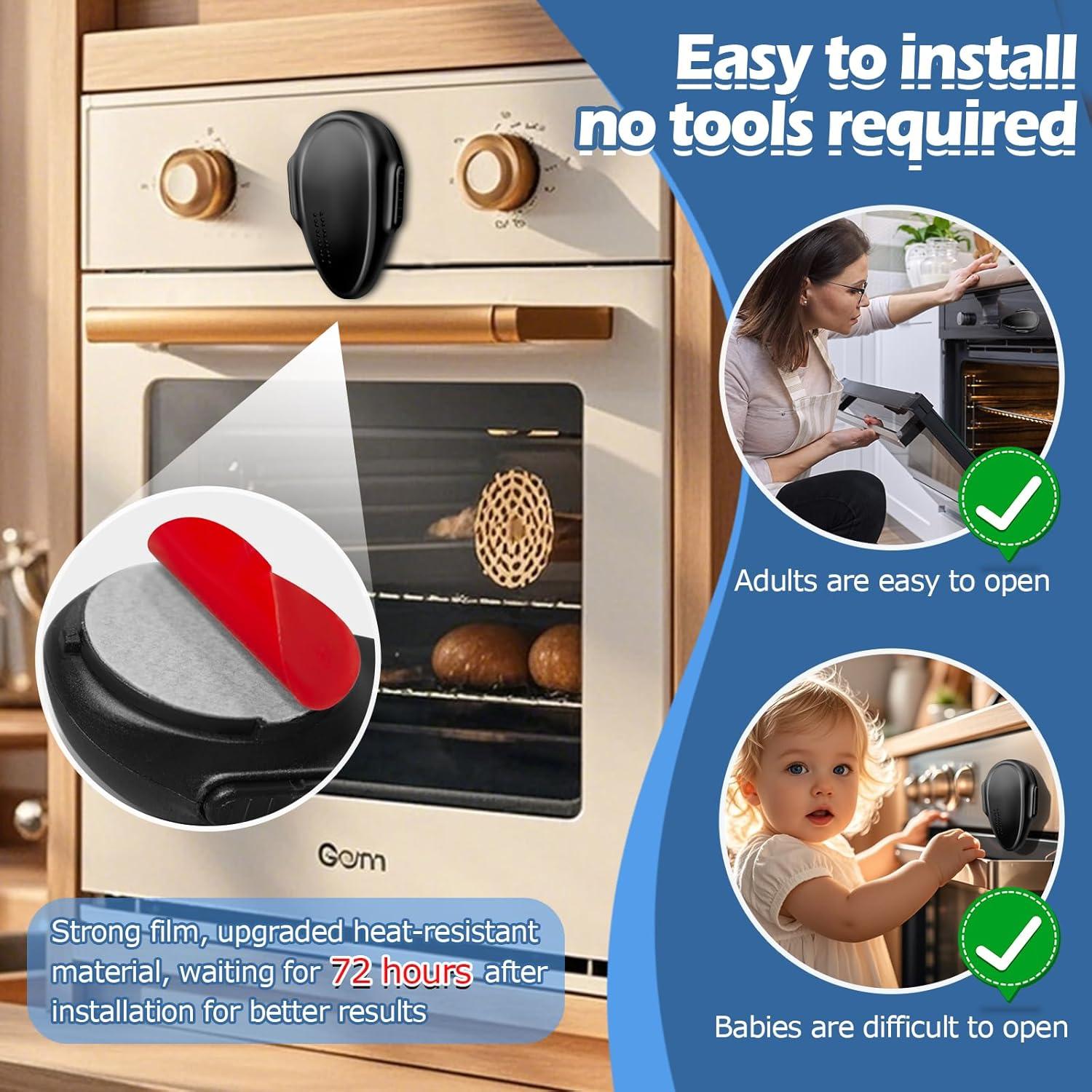 Cierre de Seguridad para Horno MCOTOP - 2 Paquete, Negro