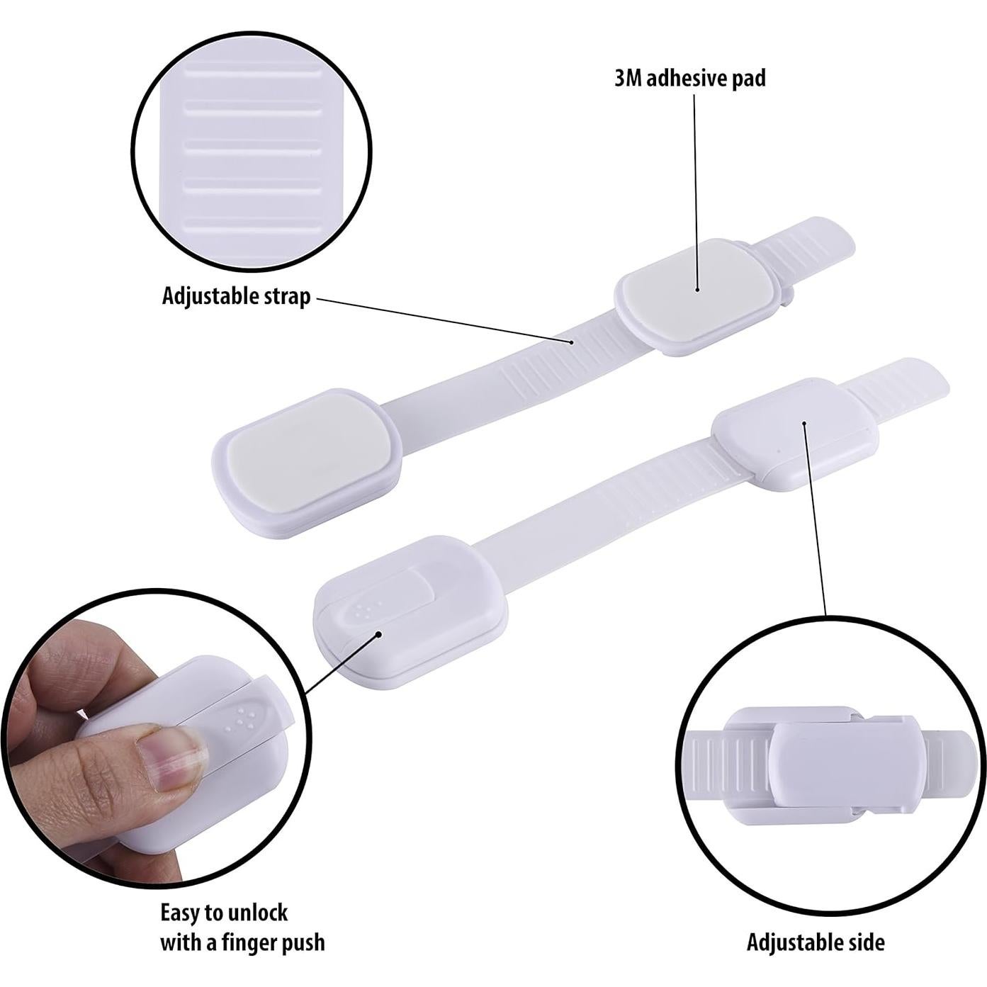 Candados de Seguridad CUTESAFETY para Gabinetes - Paquete de 6
