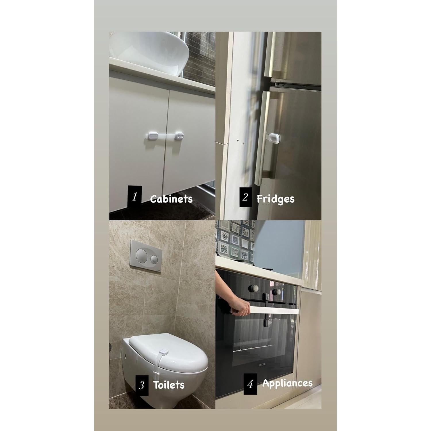 Candados de Seguridad CUTESAFETY para Gabinetes - Paquete de 6