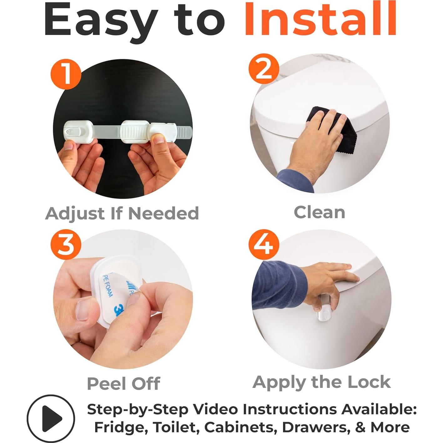 Bloqueo de Inodoro HomeBrella - Seguridad Infantil - Paquete de 2