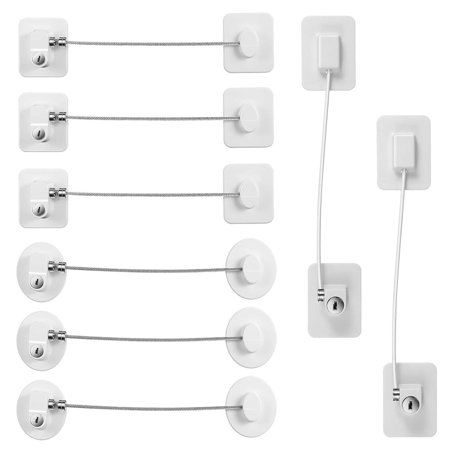 Cerraduras de Seguridad para Refrigerador Hotop - 8 Piezas con 10 Llaves