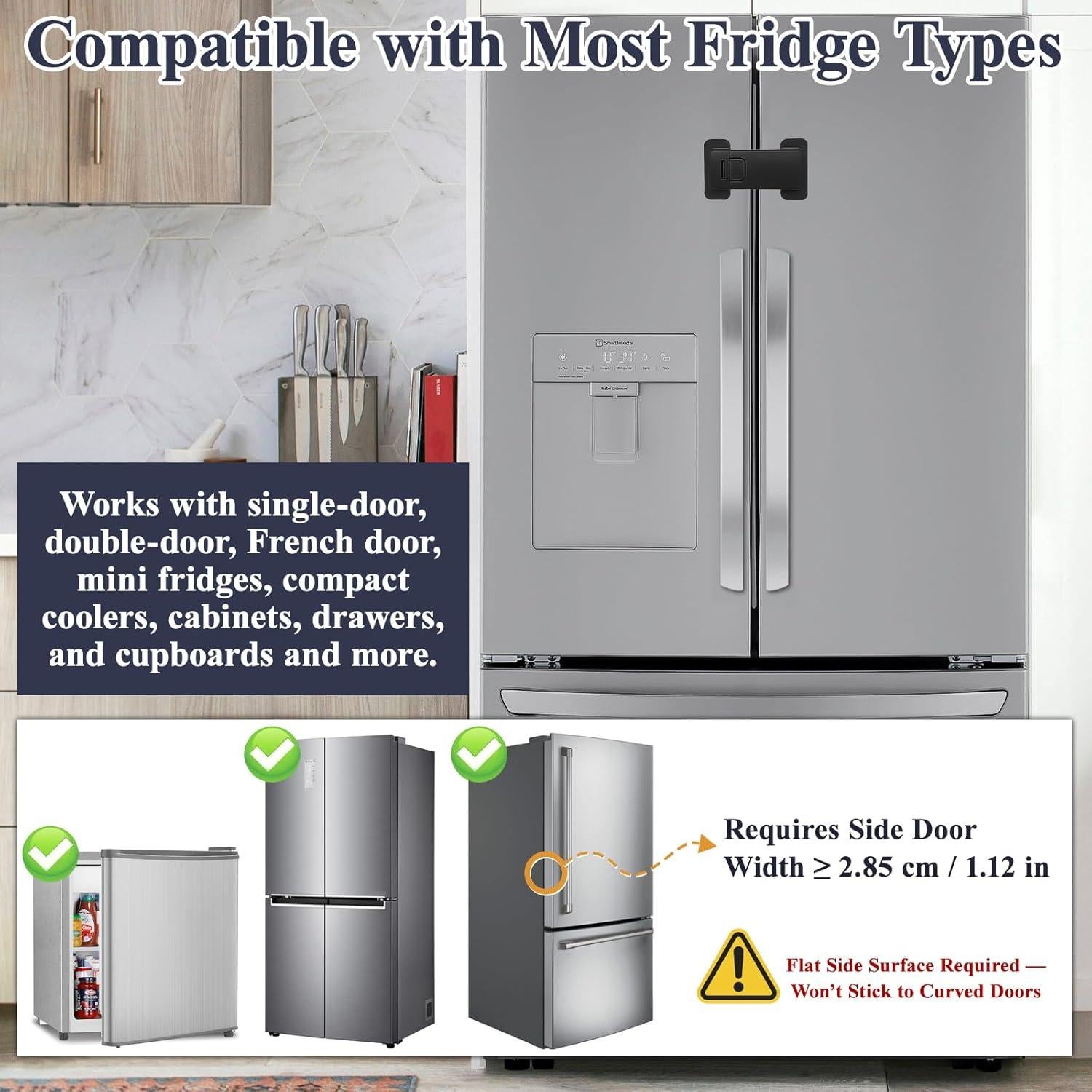 Candado de Seguridad para Refrigerador Uhimooi Negro 1 Unidad