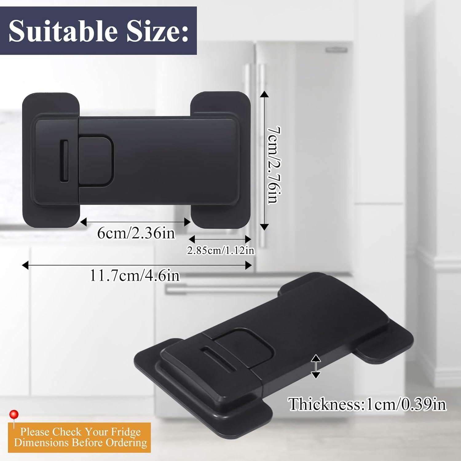 Candado de Seguridad para Refrigerador Uhimooi Negro 1 Unidad