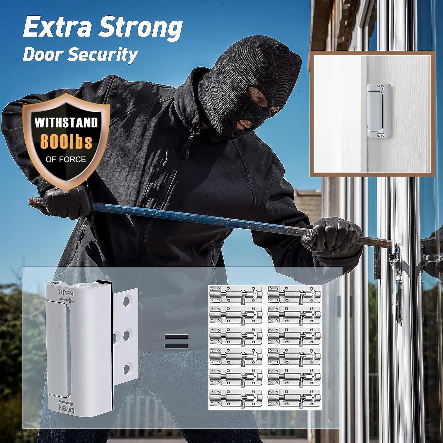 Cerradura de Refuerzo de Seguridad Awdia - Paquete de 3 Blancas