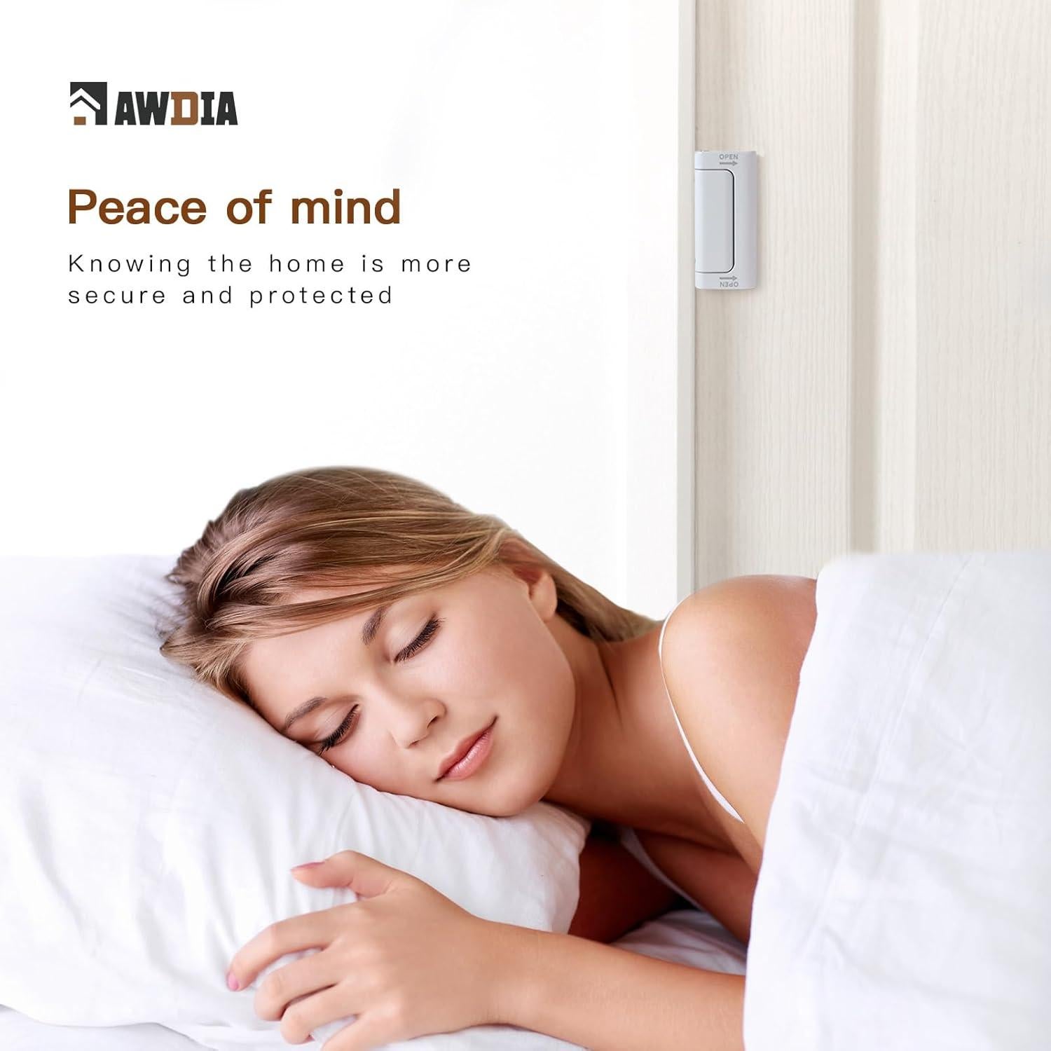 Cerradura de Refuerzo de Seguridad Awdia - Paquete de 3 Blancas