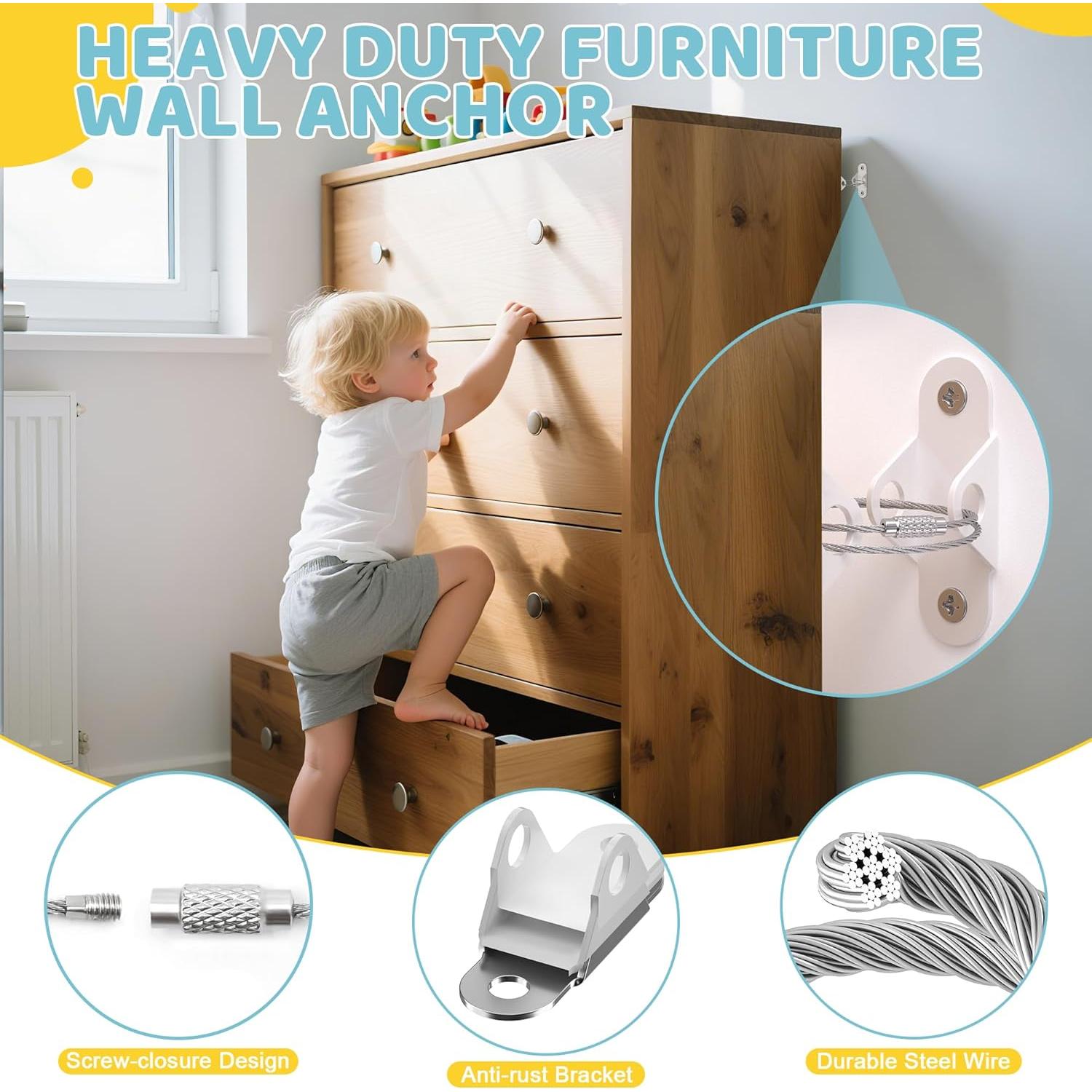 Kit de Seguridad Infantil 4our Kiddies 56 Piezas Blanco