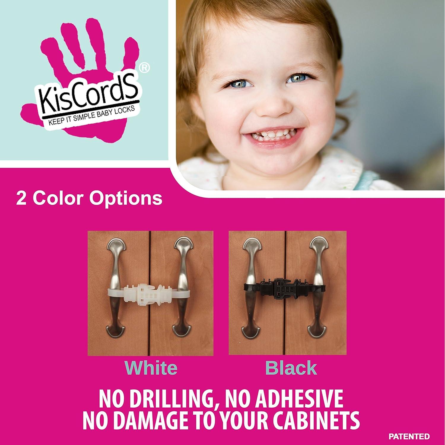 Candados de Seguridad para Gabinetes Kiscords - 4 Paquete Negro