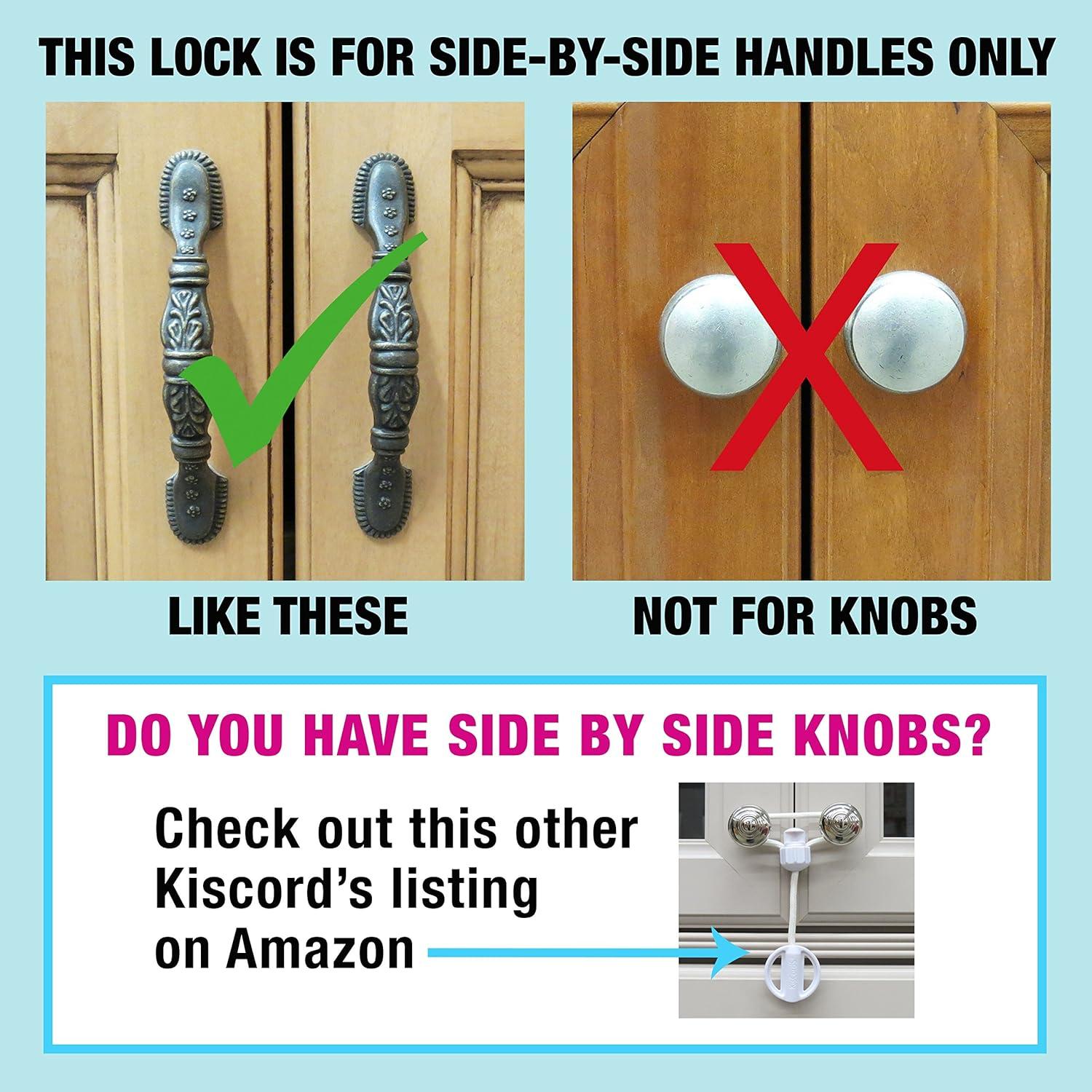 Candados de Seguridad para Gabinetes Kiscords - 4 Paquete Negro