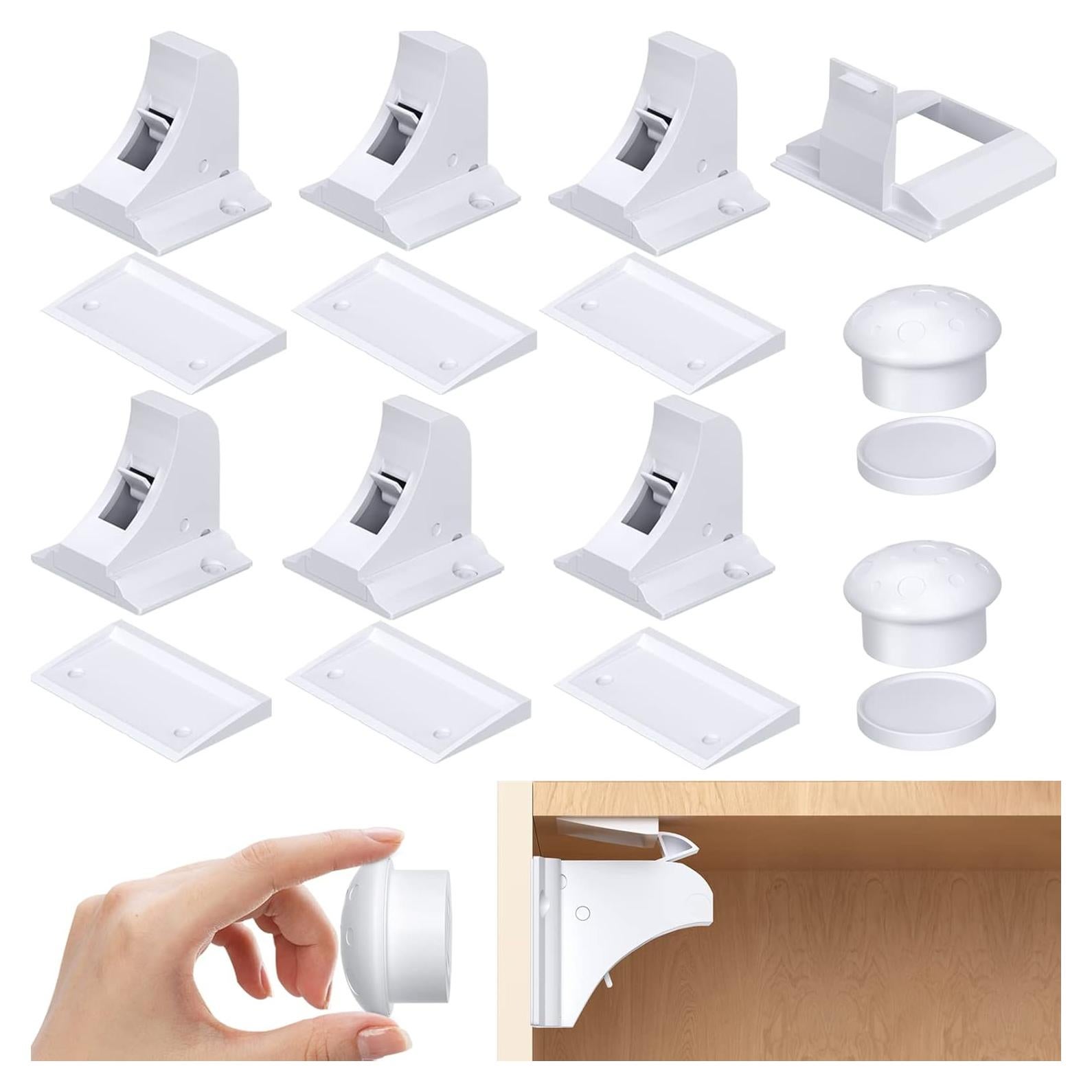 Bloqueos Magnéticos de Seguridad AOSITE para Gabinetes 6 Pzs