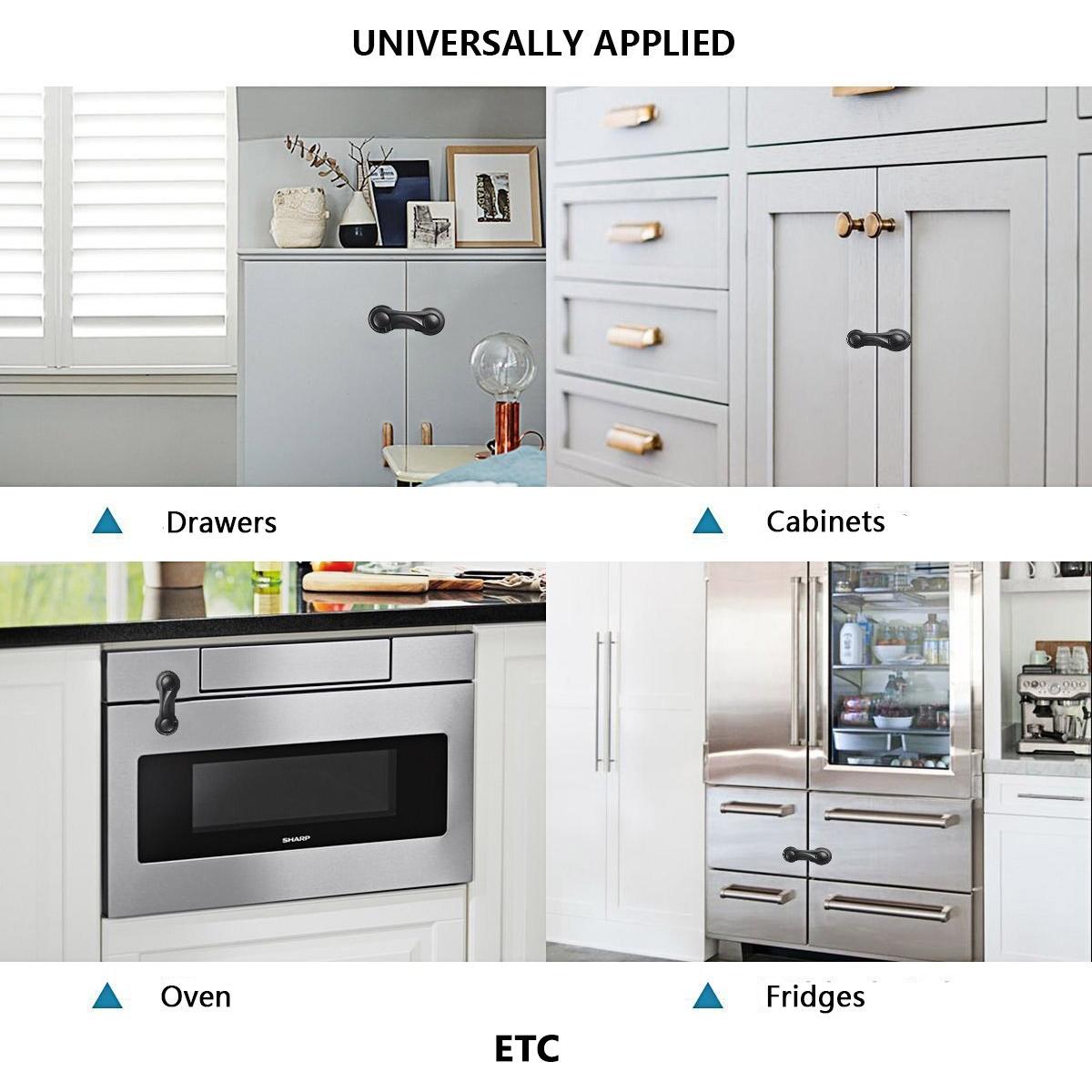 Candados de Seguridad Infantil Multiusos - 10 Piezas Negro