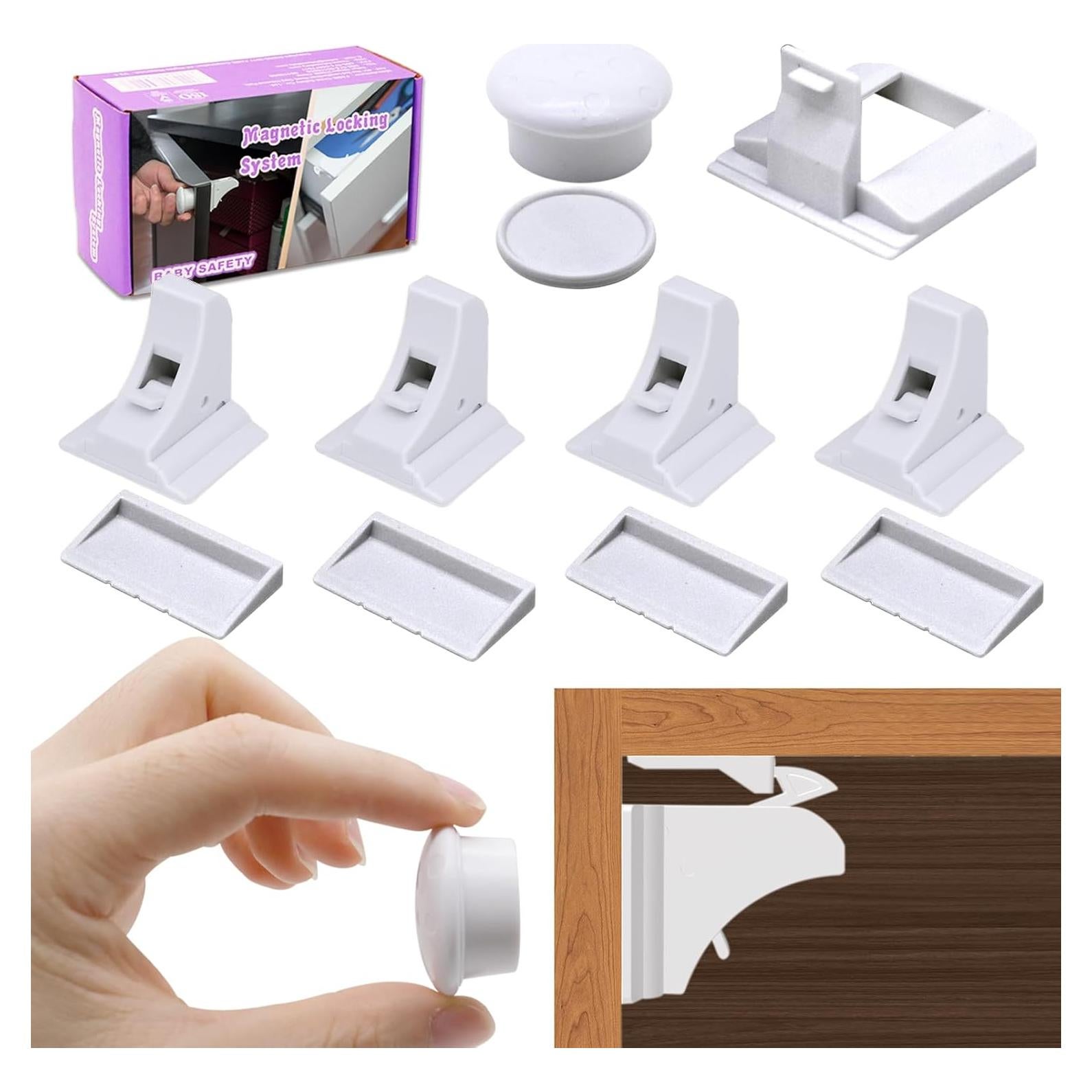 Cerraduras Magnéticas para Gabinetes KongNai - 4 Pzas + Llave