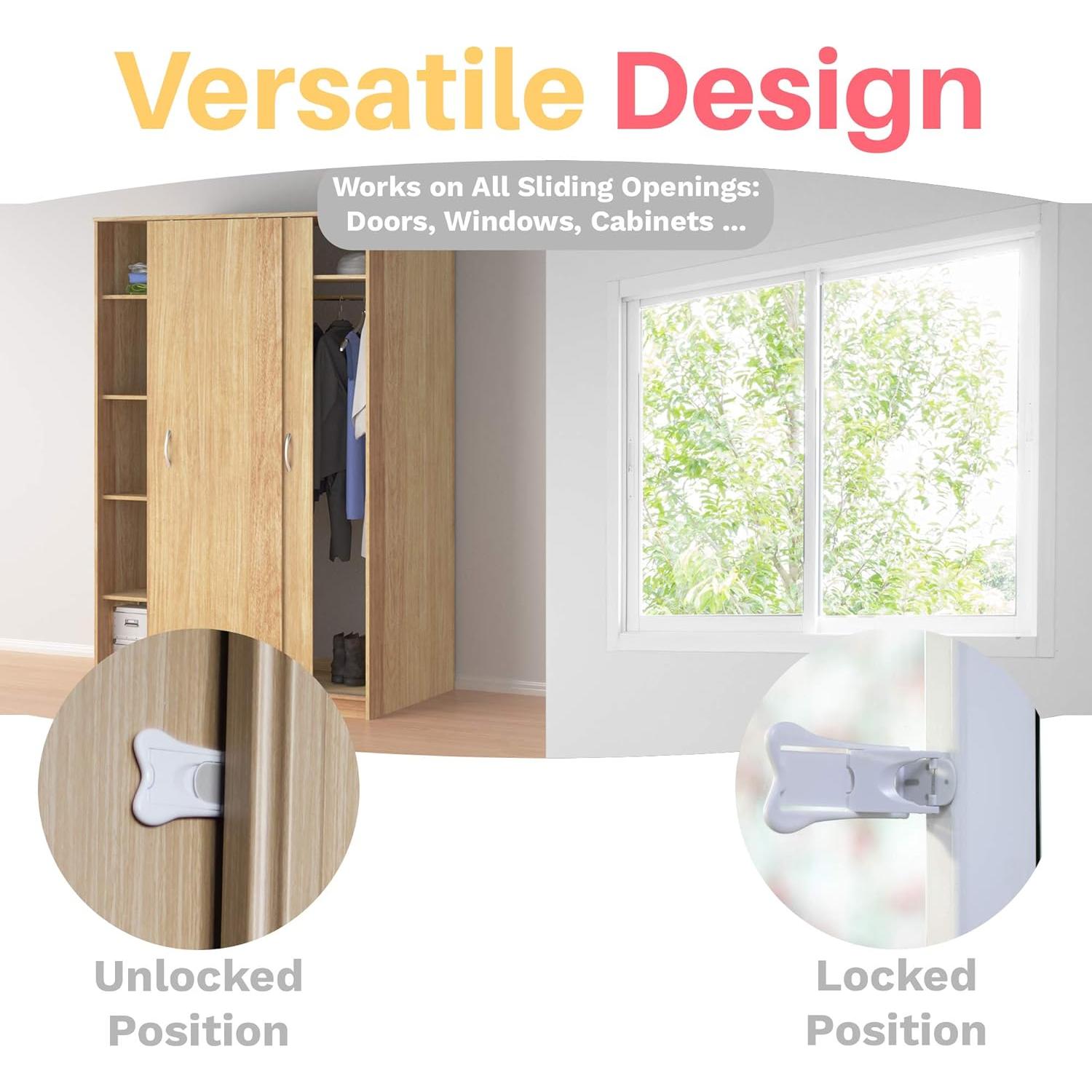Cerradura Deslizante Inaya para Seguridad Infantil - Paquete de 4