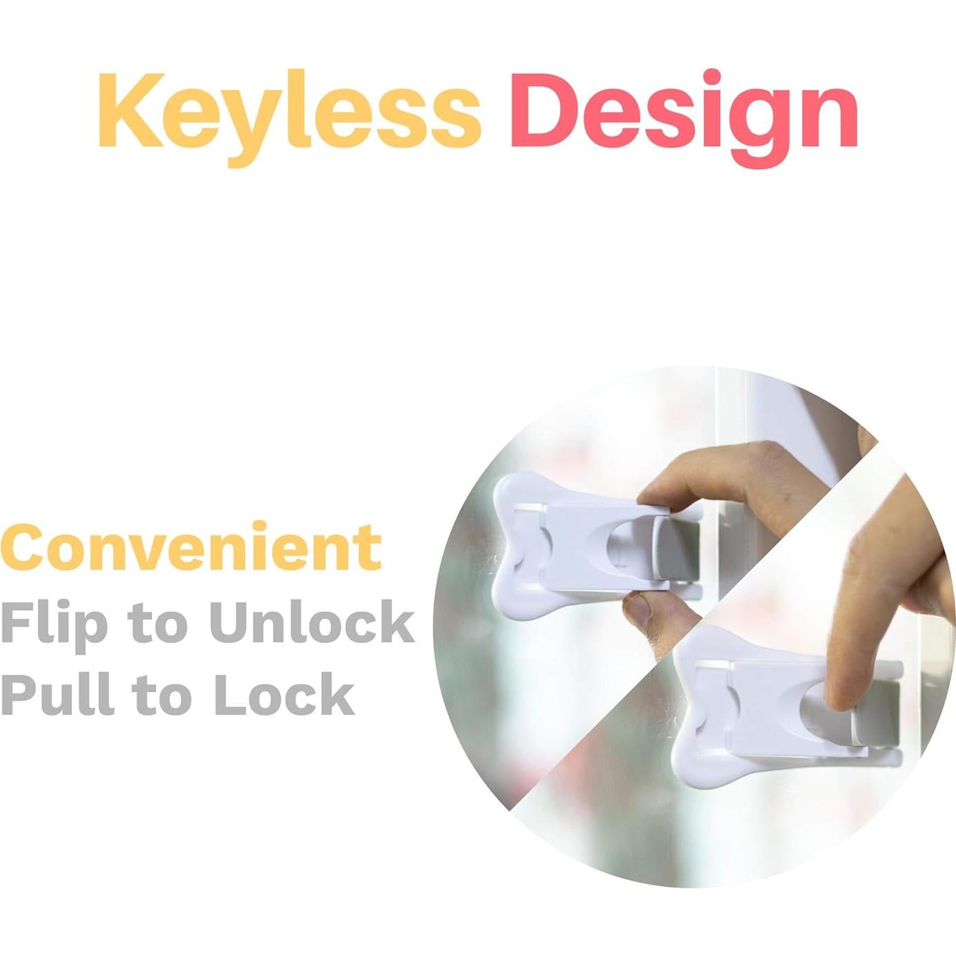 Cerradura Deslizante Inaya para Seguridad Infantil - Paquete de 4