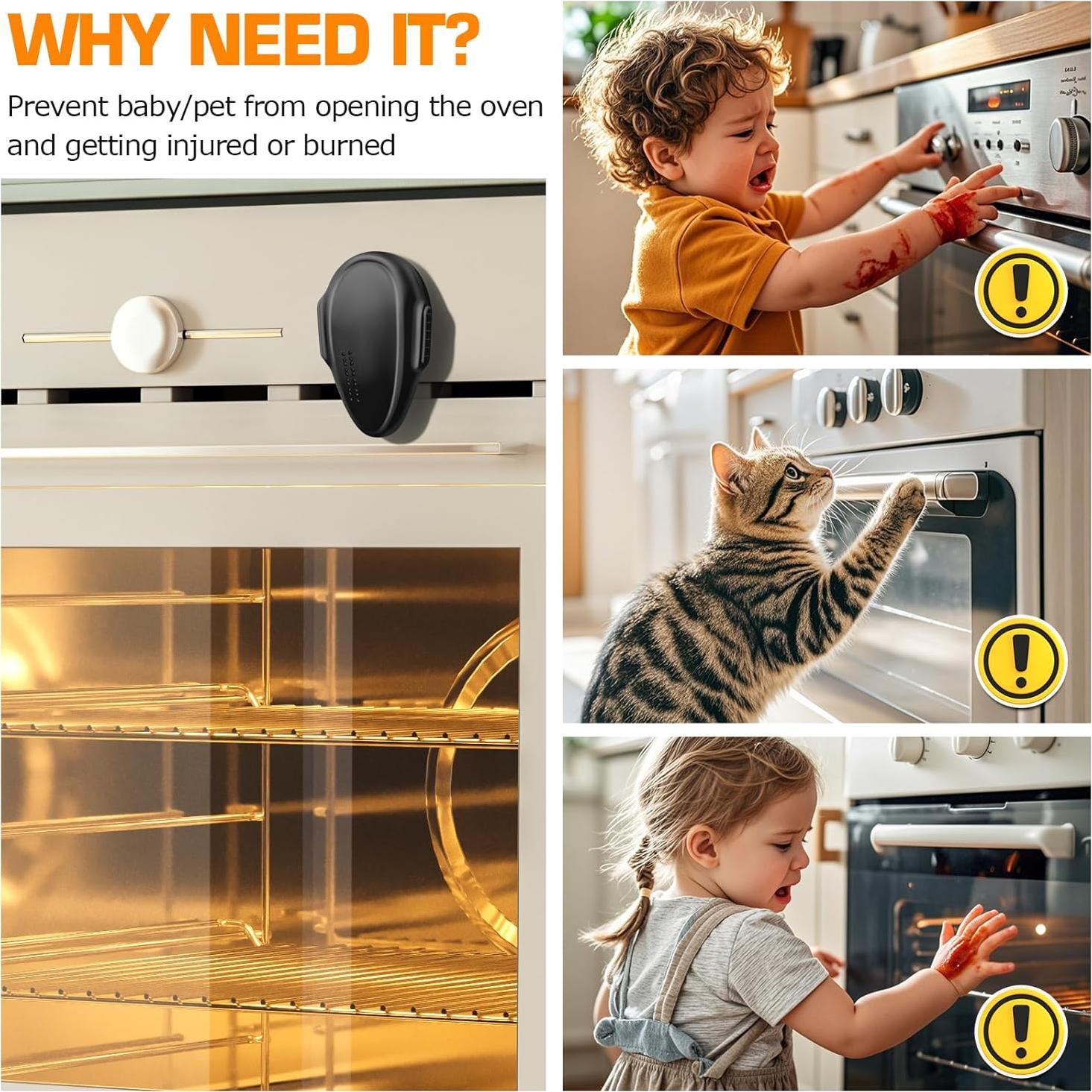 Cerradura de Horno Seguridad Infantil YTDSUP 2 Paquete - Negro