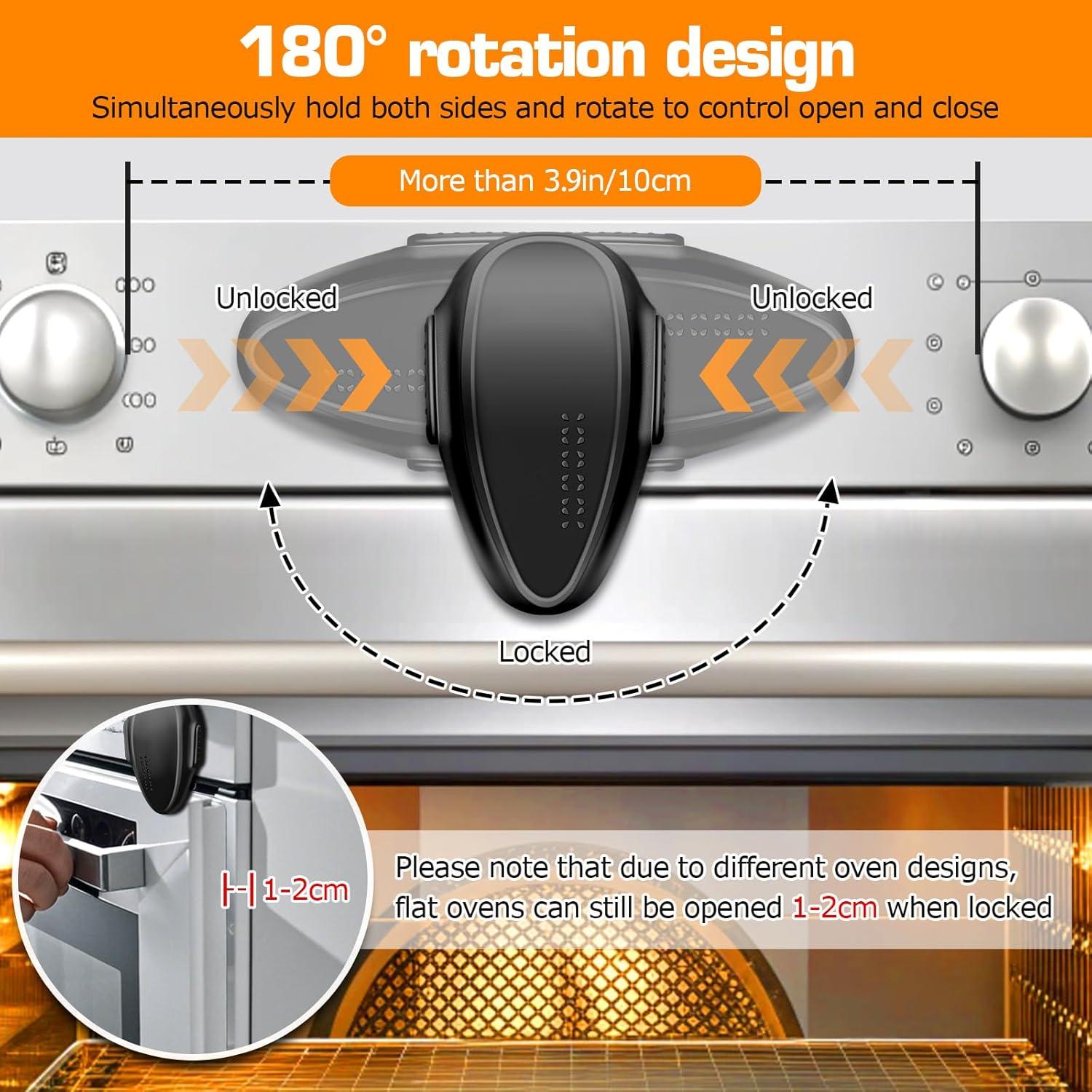 Cerradura de Horno Seguridad Infantil YTDSUP 2 Paquete - Negro