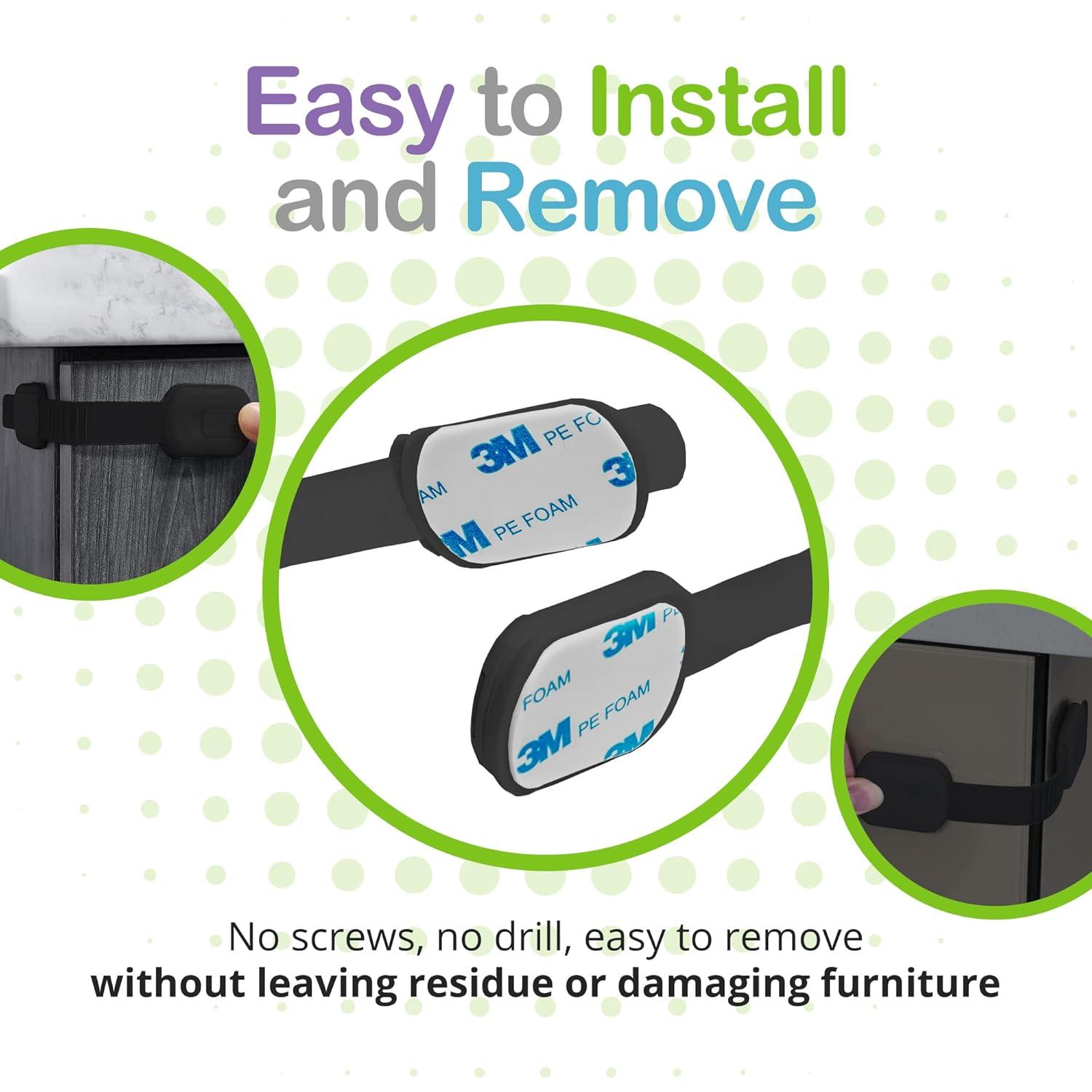 Bloqueos de Seguridad Ajustables Wonderkid - Paquete de 6, Negro