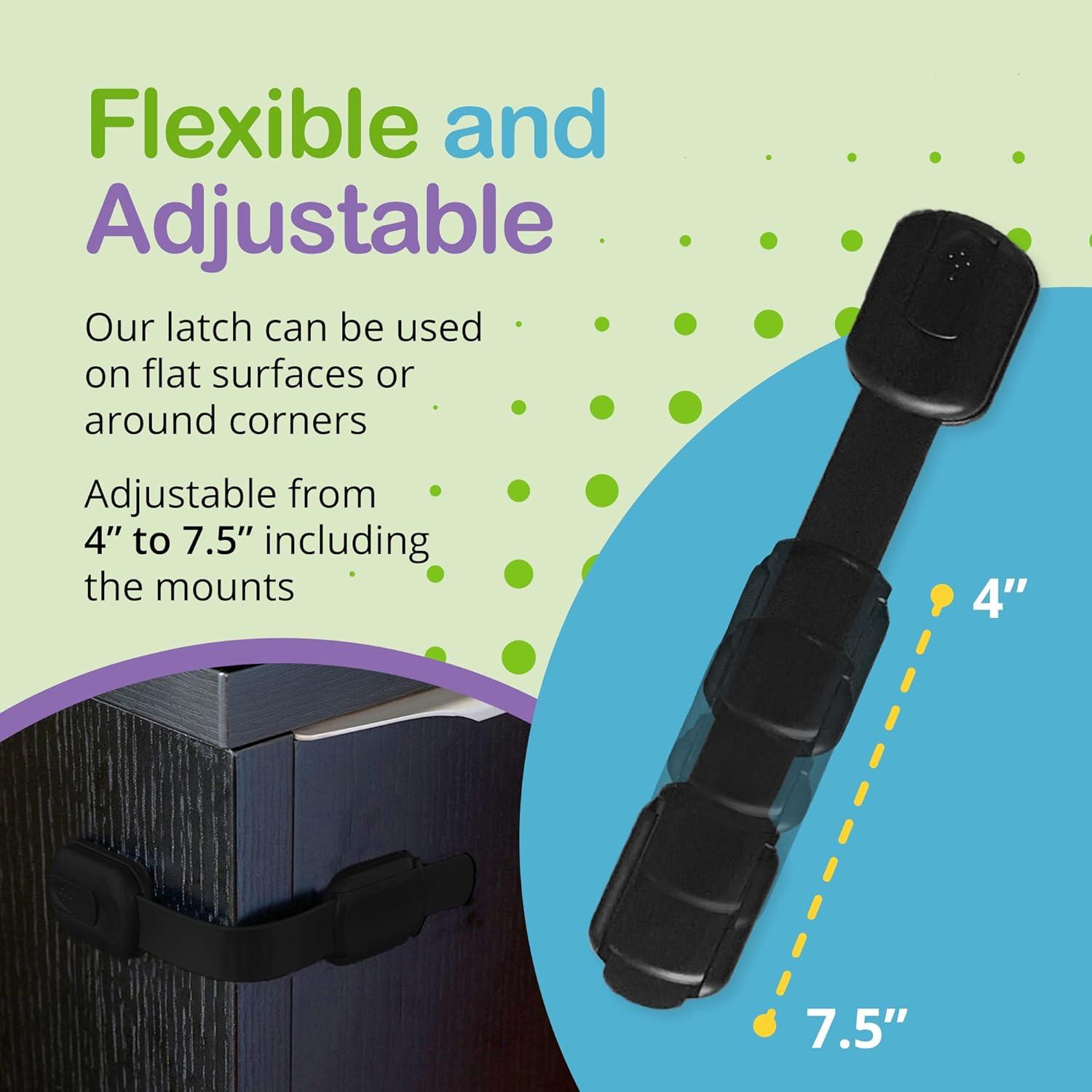 Bloqueos de Seguridad Ajustables Wonderkid - Paquete de 6, Negro