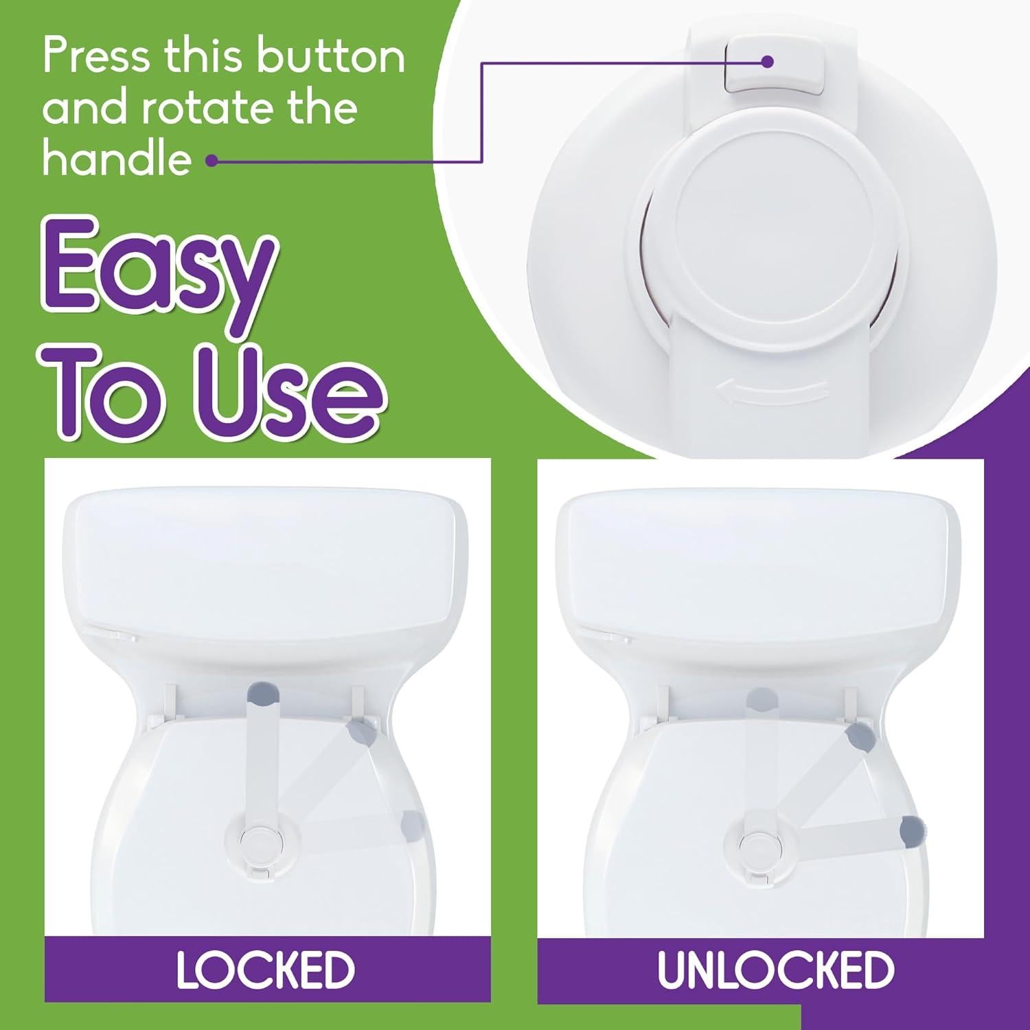 Cerradura de Seguridad para Inodoro Infantil Mars Baby - 2 Paquete