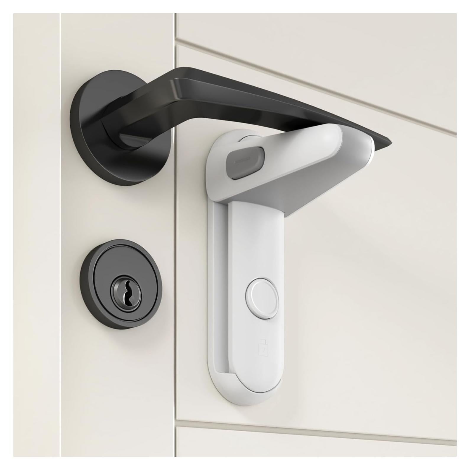 Cerradura de Palanca para Puerta a Prueba de Niños Heart of Tafiti - Blanco, 2 Piezas