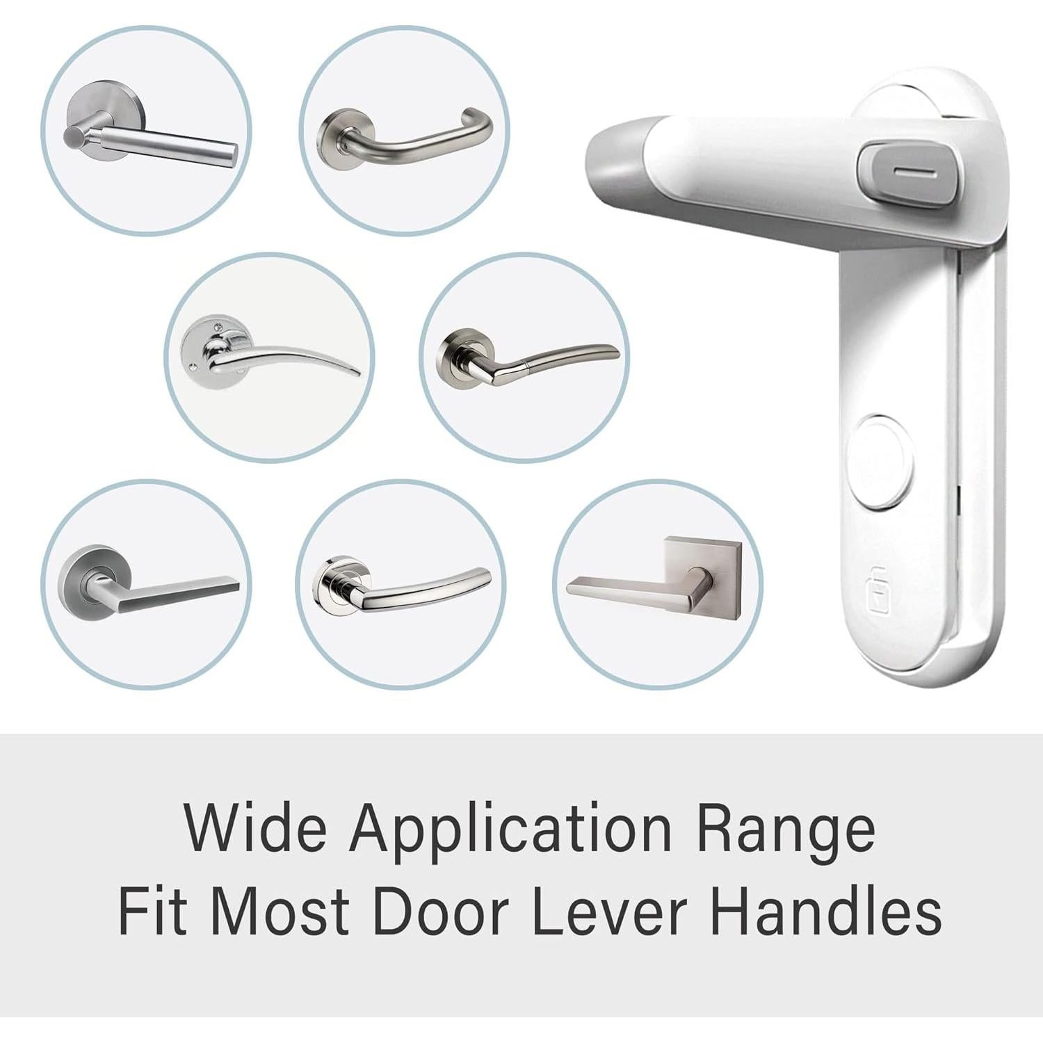 Cerradura de Palanca para Puerta a Prueba de Niños Heart of Tafiti - Blanco, 2 Piezas