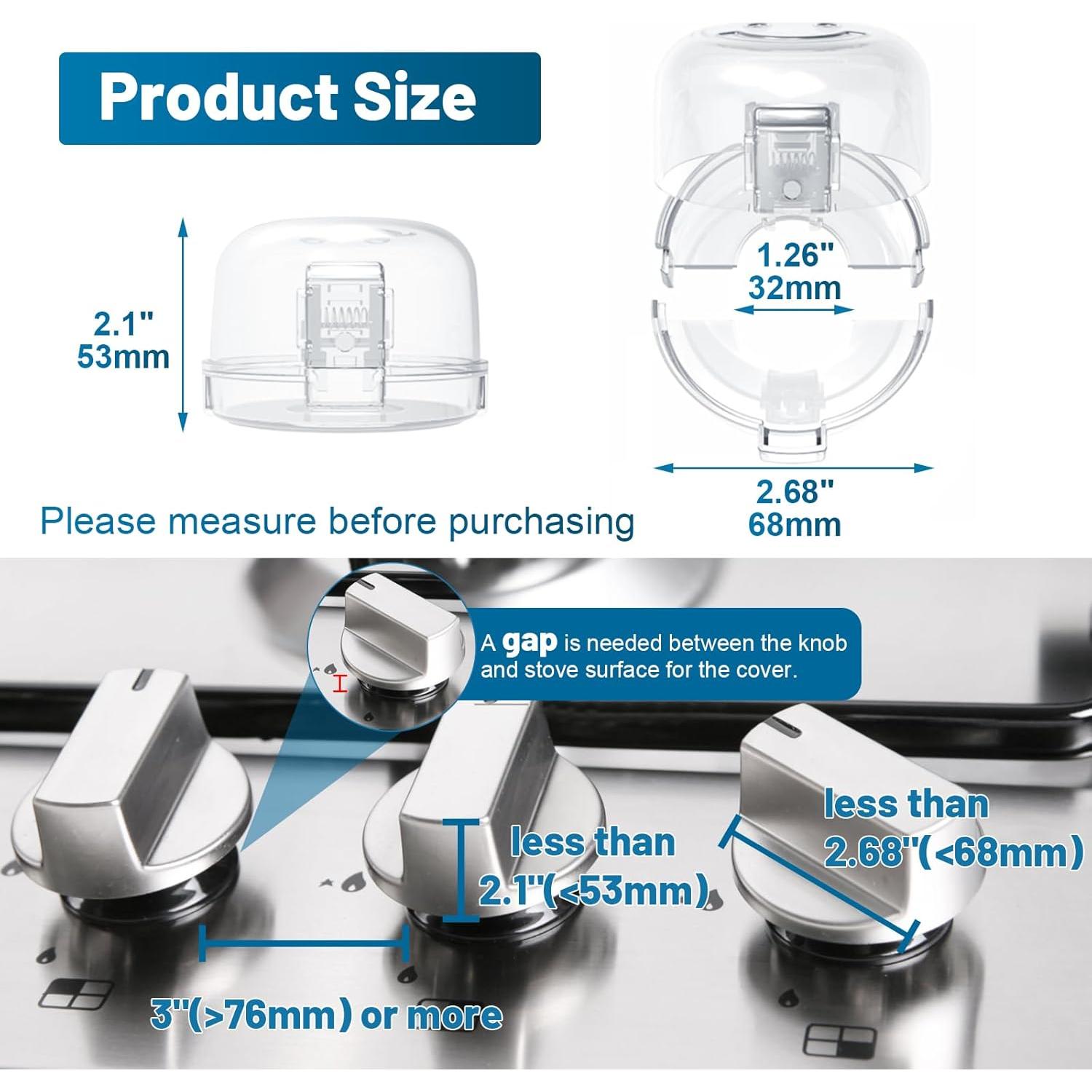 Cubiertas de Perillas de Estufa Huggful - Seguridad Infantil, 5 Pzas
