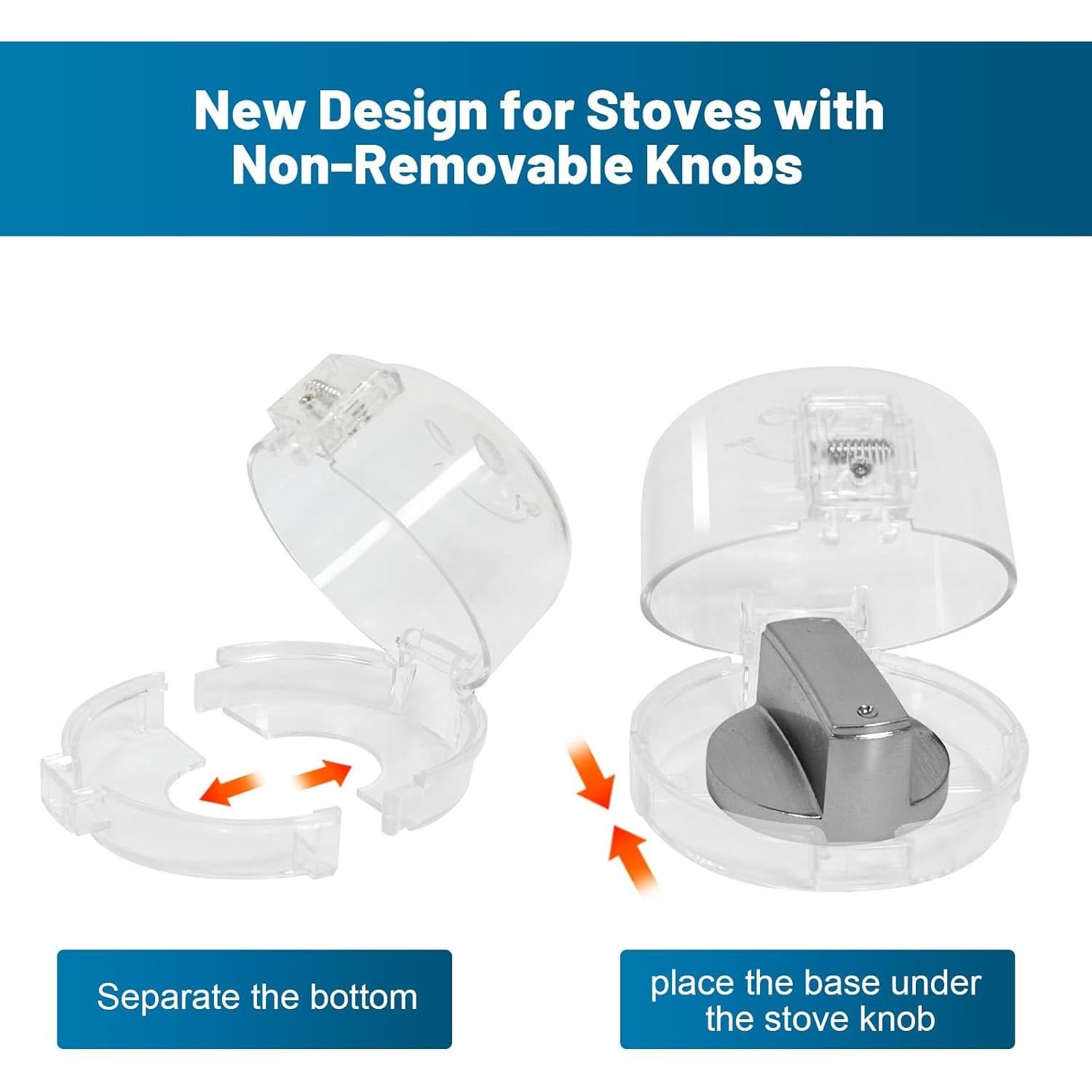 Cubiertas de Perillas de Estufa Huggful - Seguridad Infantil, 5 Pzas