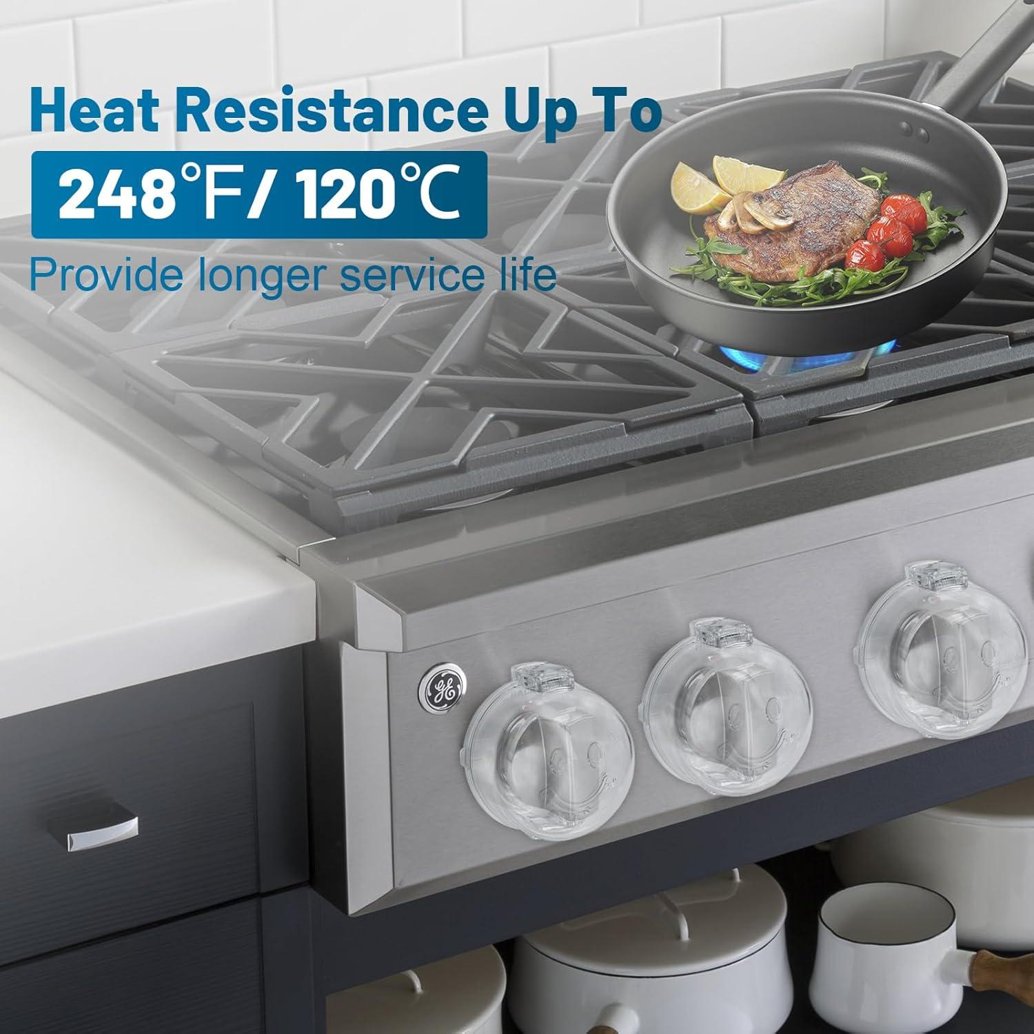 Cubiertas de Perillas de Estufa Huggful - Seguridad Infantil, 5 Pzas