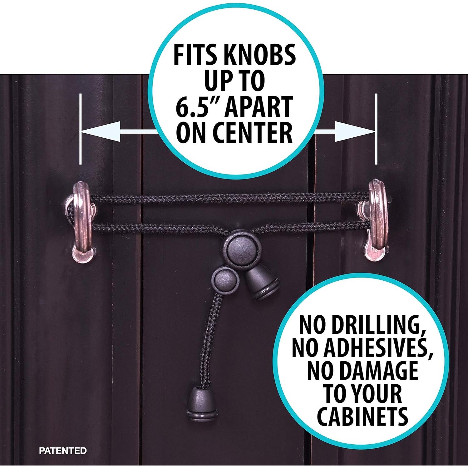 Candados de Seguridad para Gabinetes Kiscords - 5 Unidades, Sin Taladro, Negro