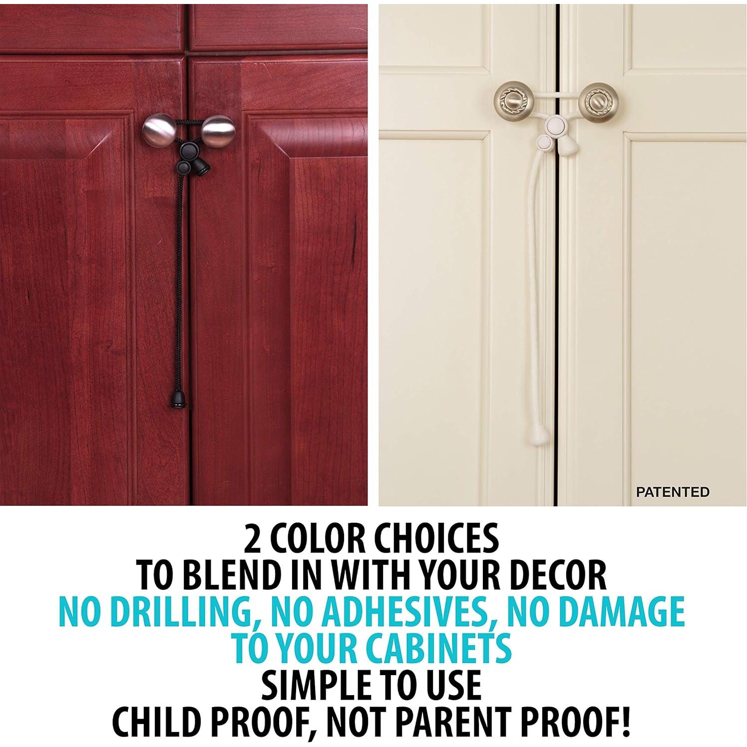 Candados de Seguridad para Gabinetes Kiscords - 5 Unidades, Sin Taladro, Negro