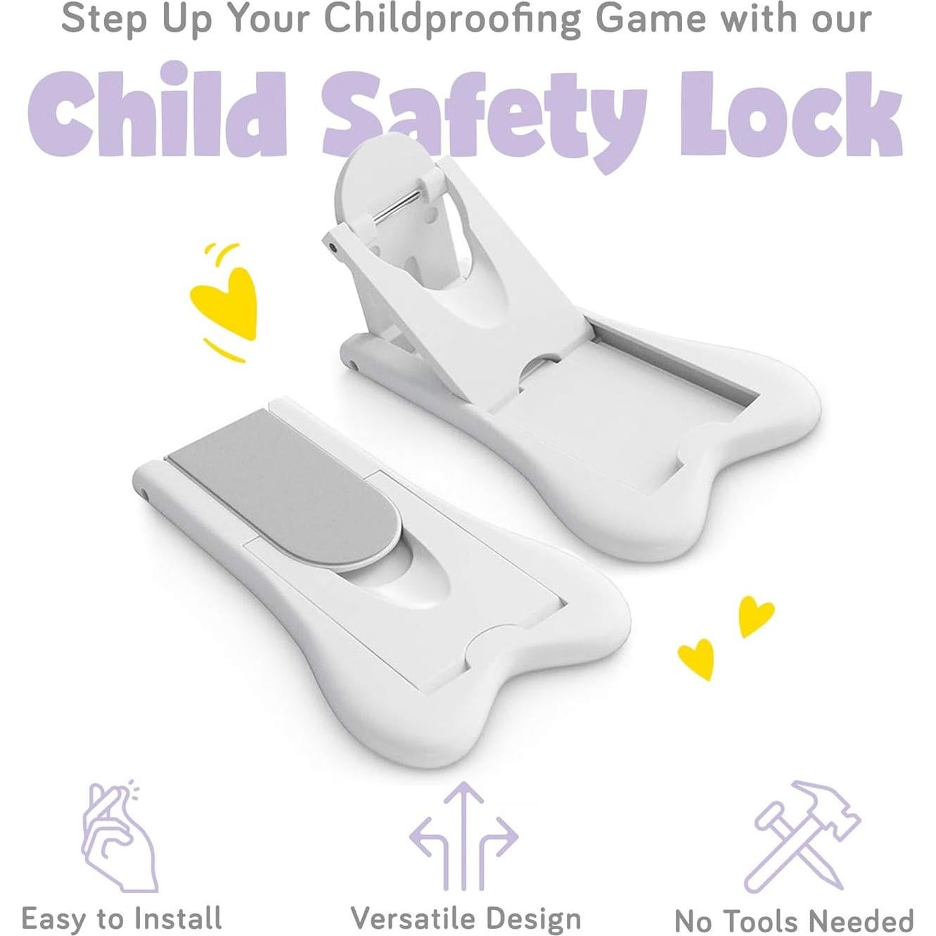 Cerraduras de Seguridad para Niños Ashtonbee - 2 Piezas, Blanco