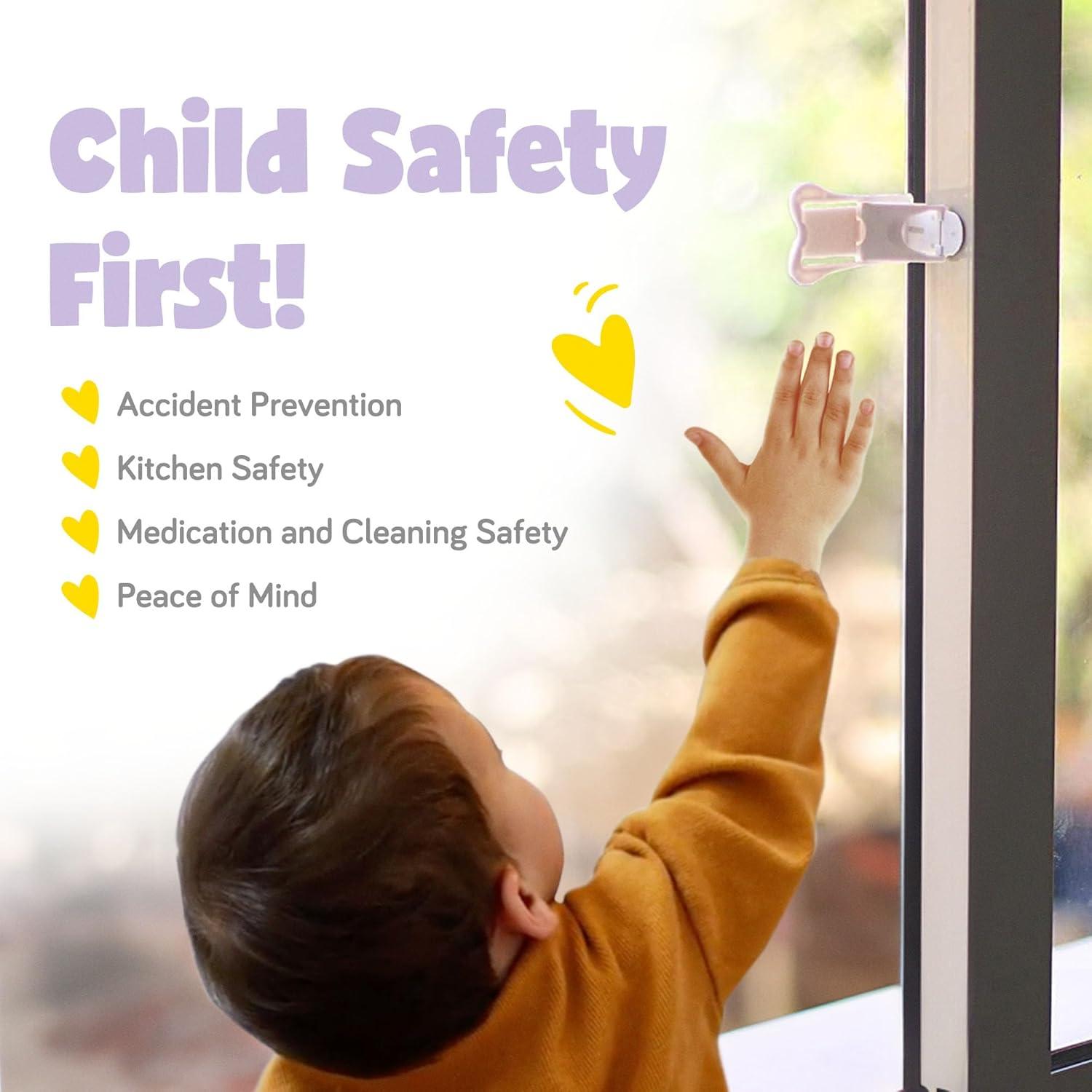 Cerraduras de Seguridad para Niños Ashtonbee - 2 Piezas, Blanco