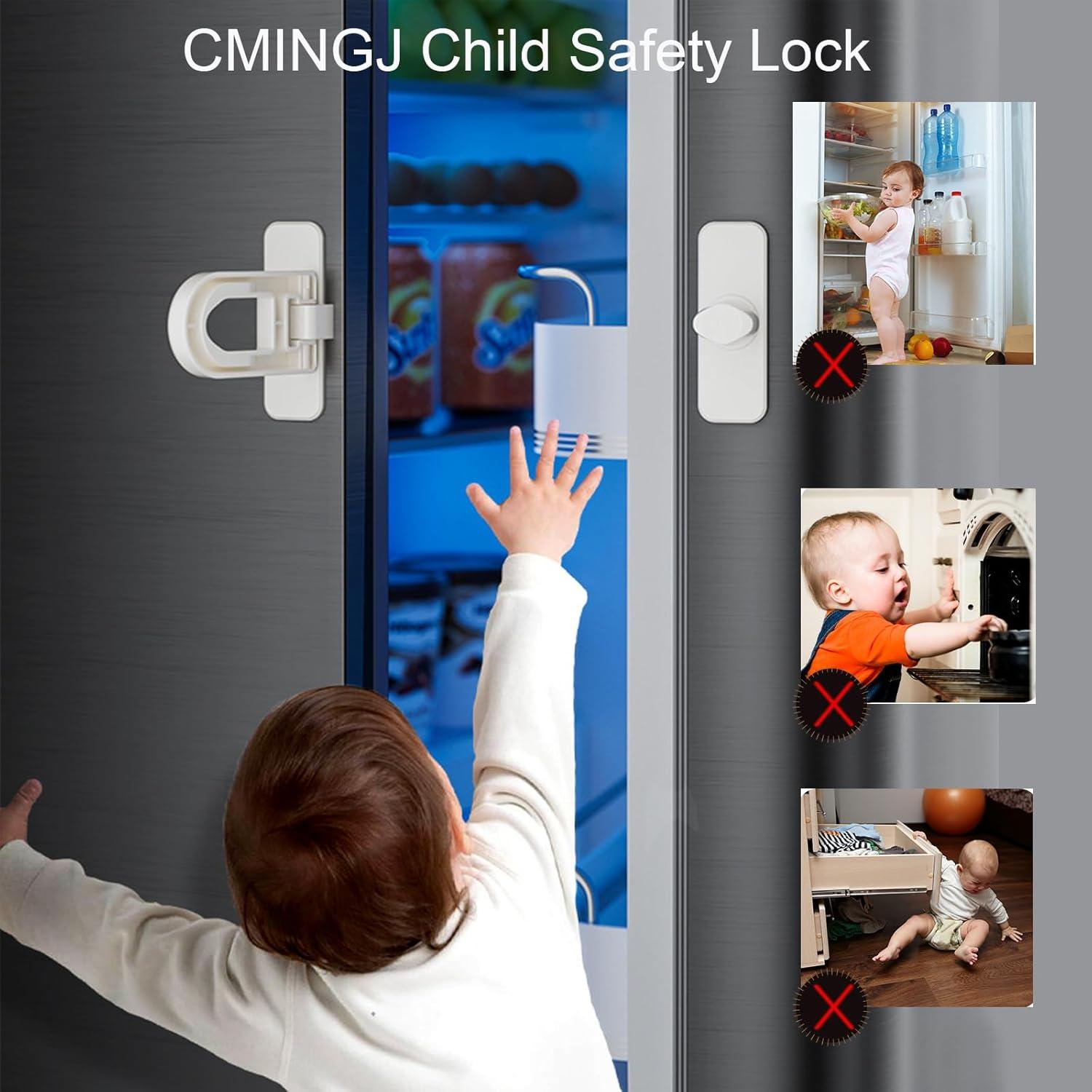 Cerradura de Seguridad para Niños CMINGJ - 2 Pack, Blanca