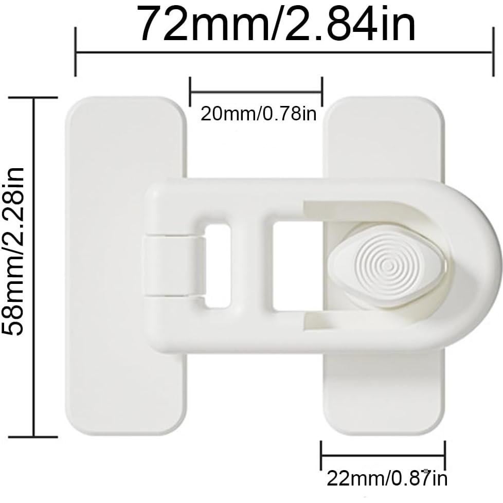 Cerradura de Seguridad para Niños CMINGJ - 2 Pack, Blanca