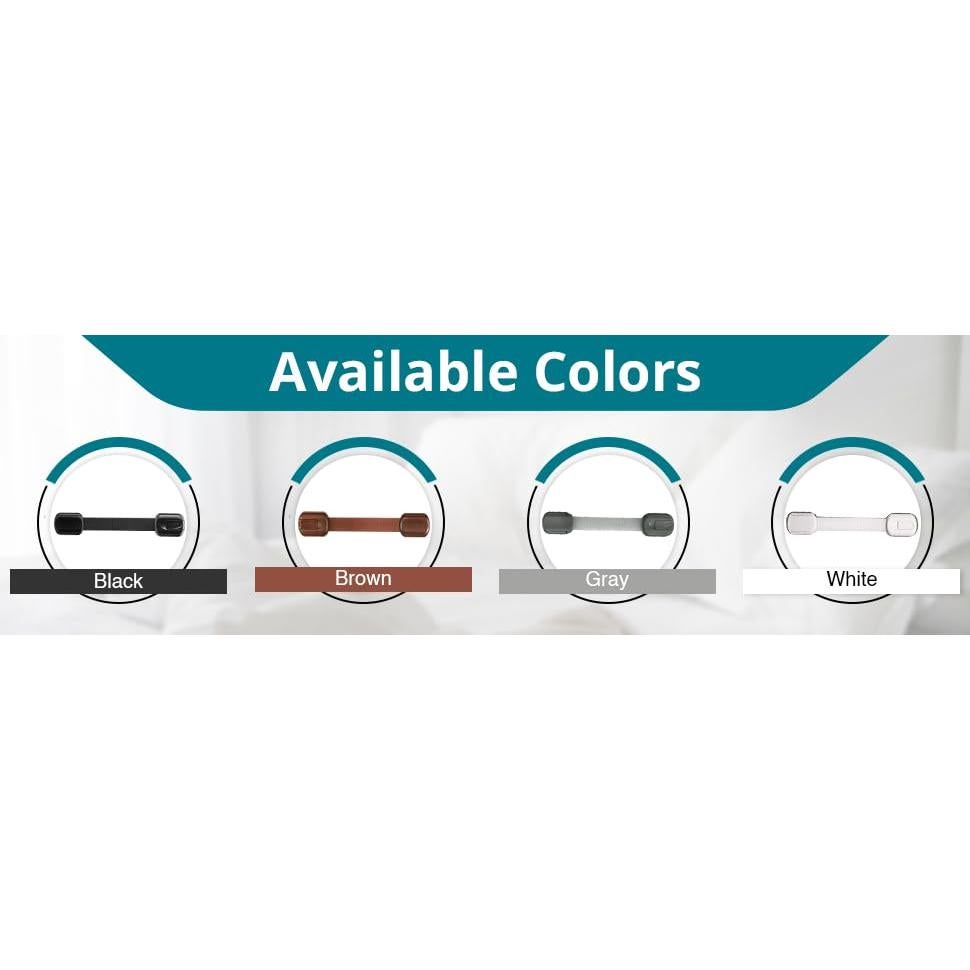 Cerraduras de Gabinete para Niños 6 Piezas Negro - Seguridad Infantil