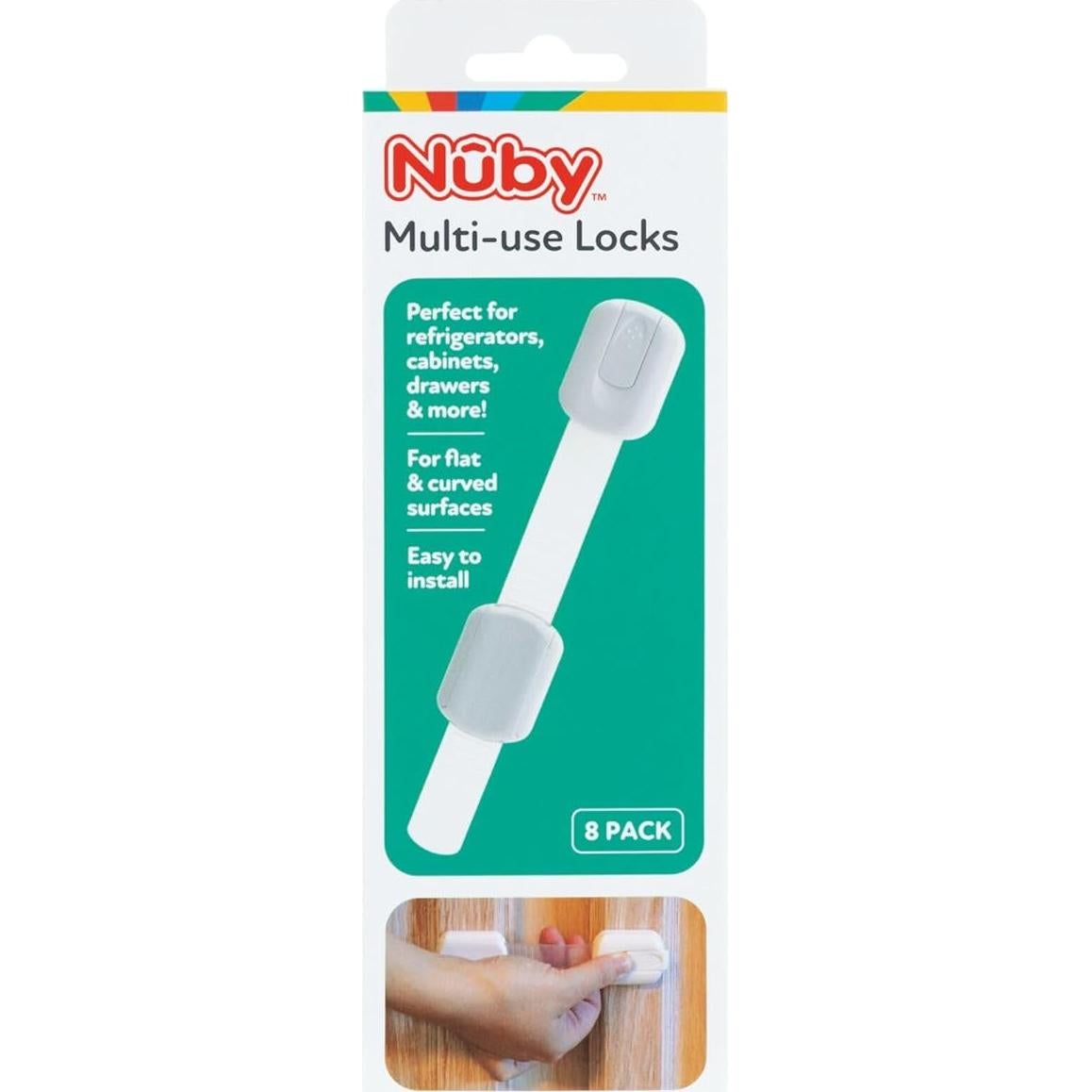 Candados de Seguridad para Niños Nuby - Paquete de 8 - Multiusos