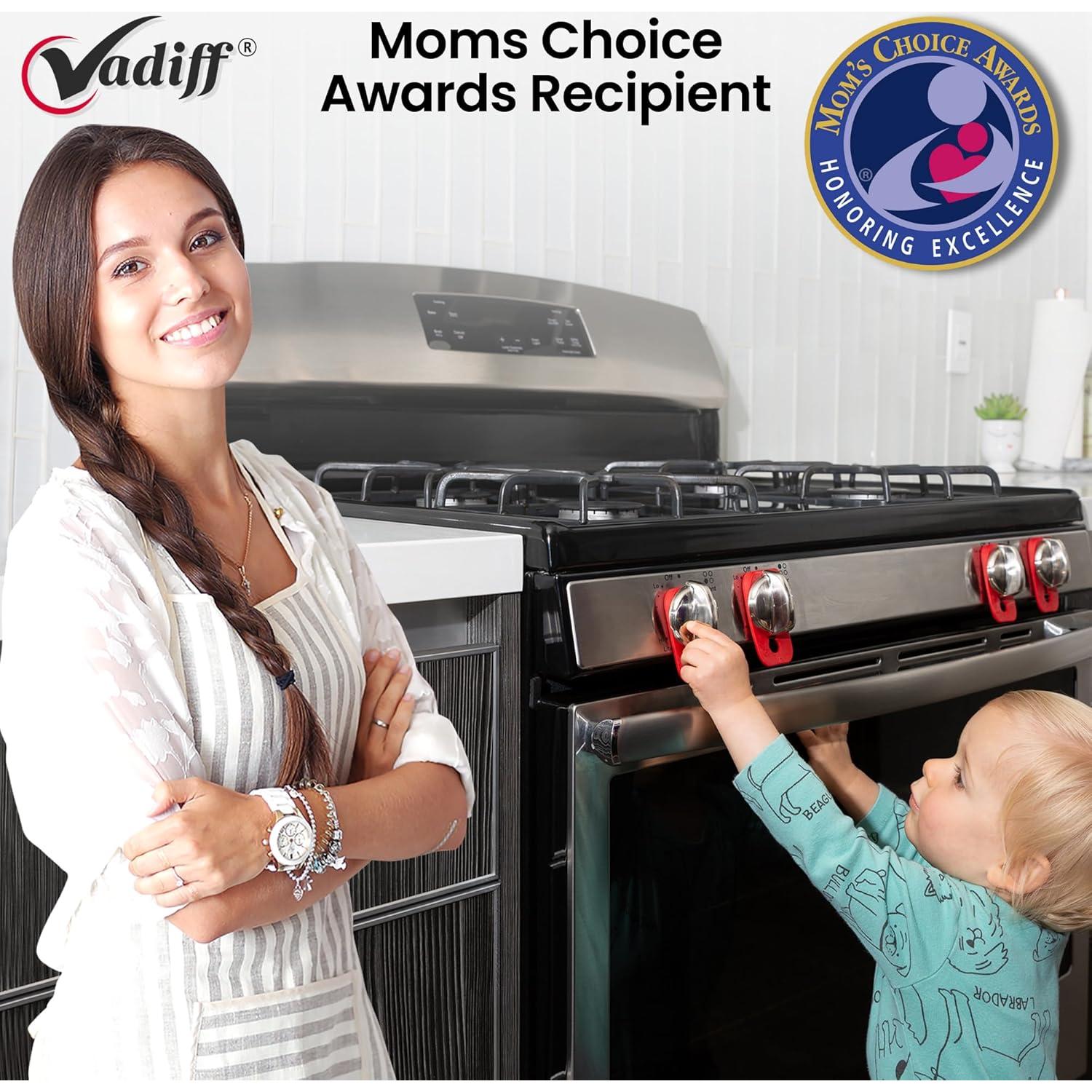 Bloqueos de Perilla de Estufa a Prueba de Niños Vadiff Gris - 5 Piezas