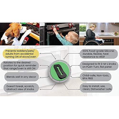 Bloqueos de Perilla de Estufa a Prueba de Niños Vadiff Gris - 5 Piezas