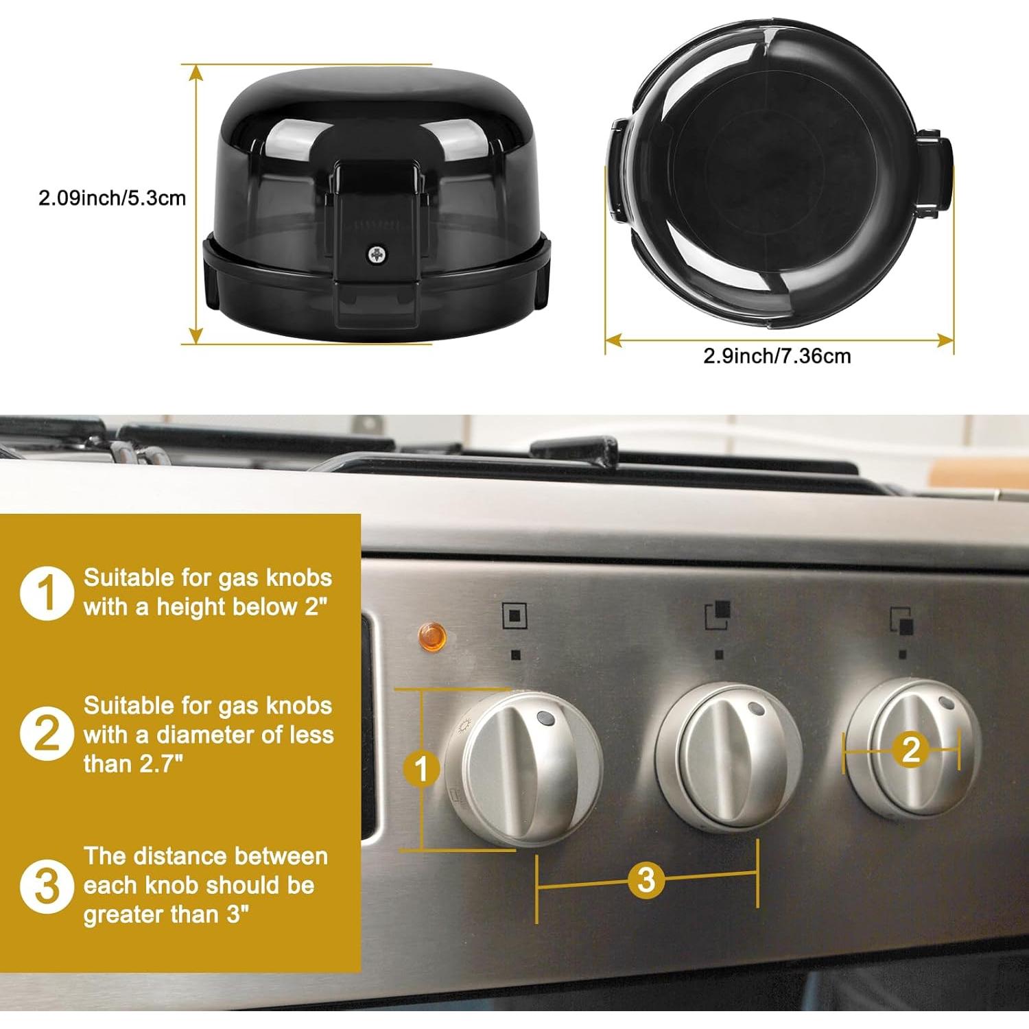 Cubiertas de Perilla de Estufa a Prueba de Bebés BQ-2 - 5 Piezas