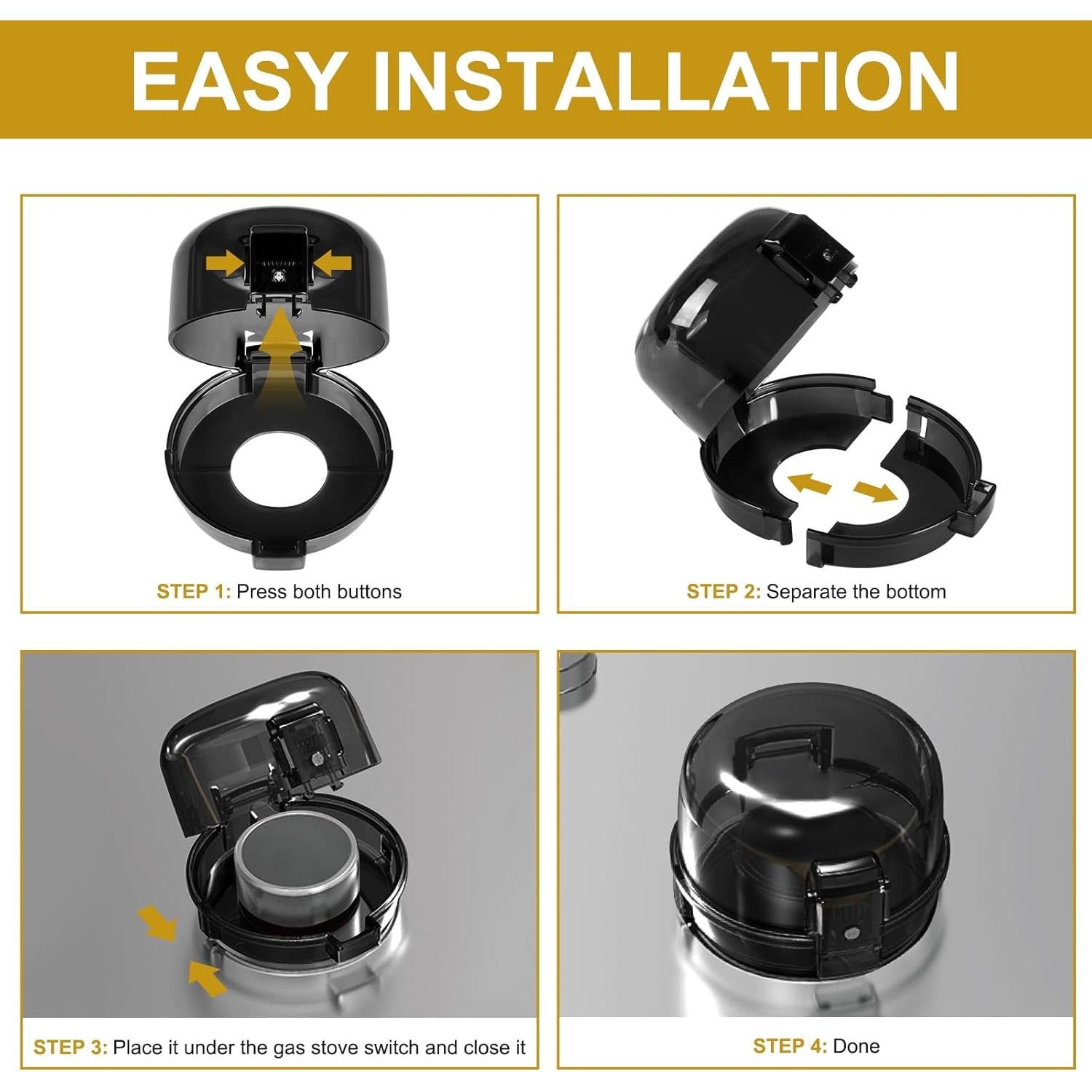 Cubiertas de Perilla de Estufa a Prueba de Bebés BQ-2 - 5 Piezas