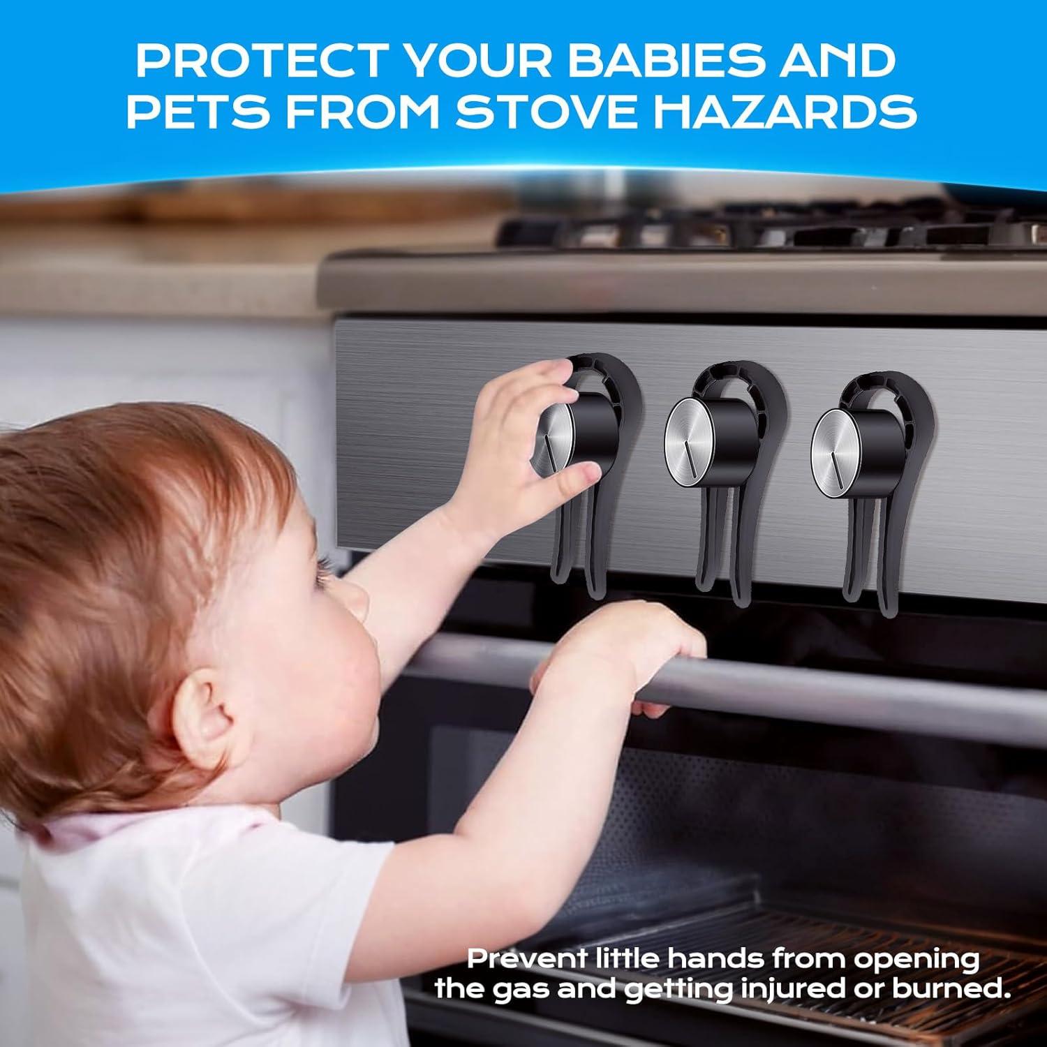 Cubiertas de Seguridad para Perillas de Estufa de Gas - 5 Unidades