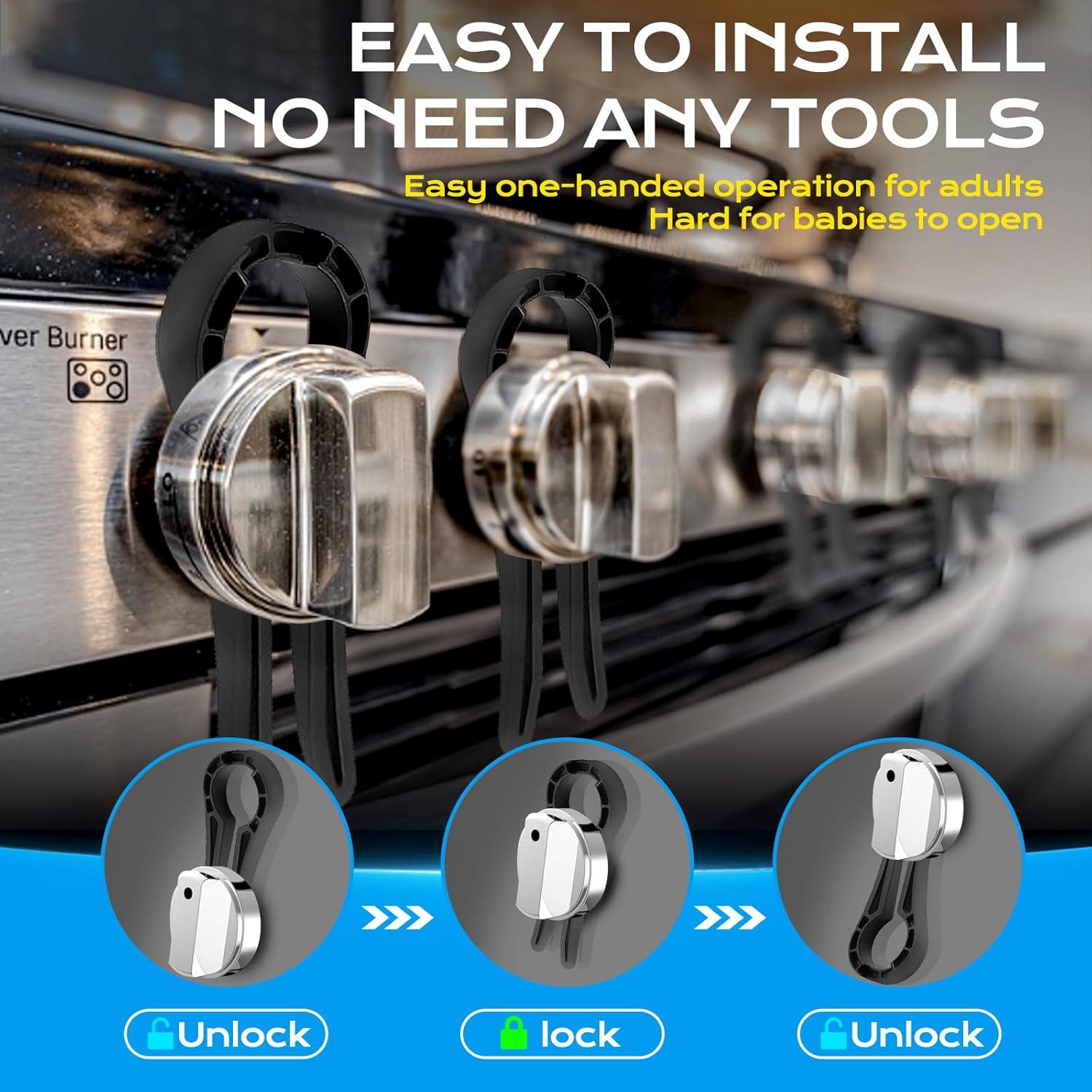 Cubiertas de Seguridad para Perillas de Estufa de Gas - 5 Unidades