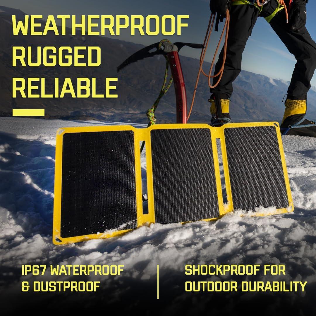 Cargador Solar Plegable SunJack 25W USB-C y USB-A Impermeable